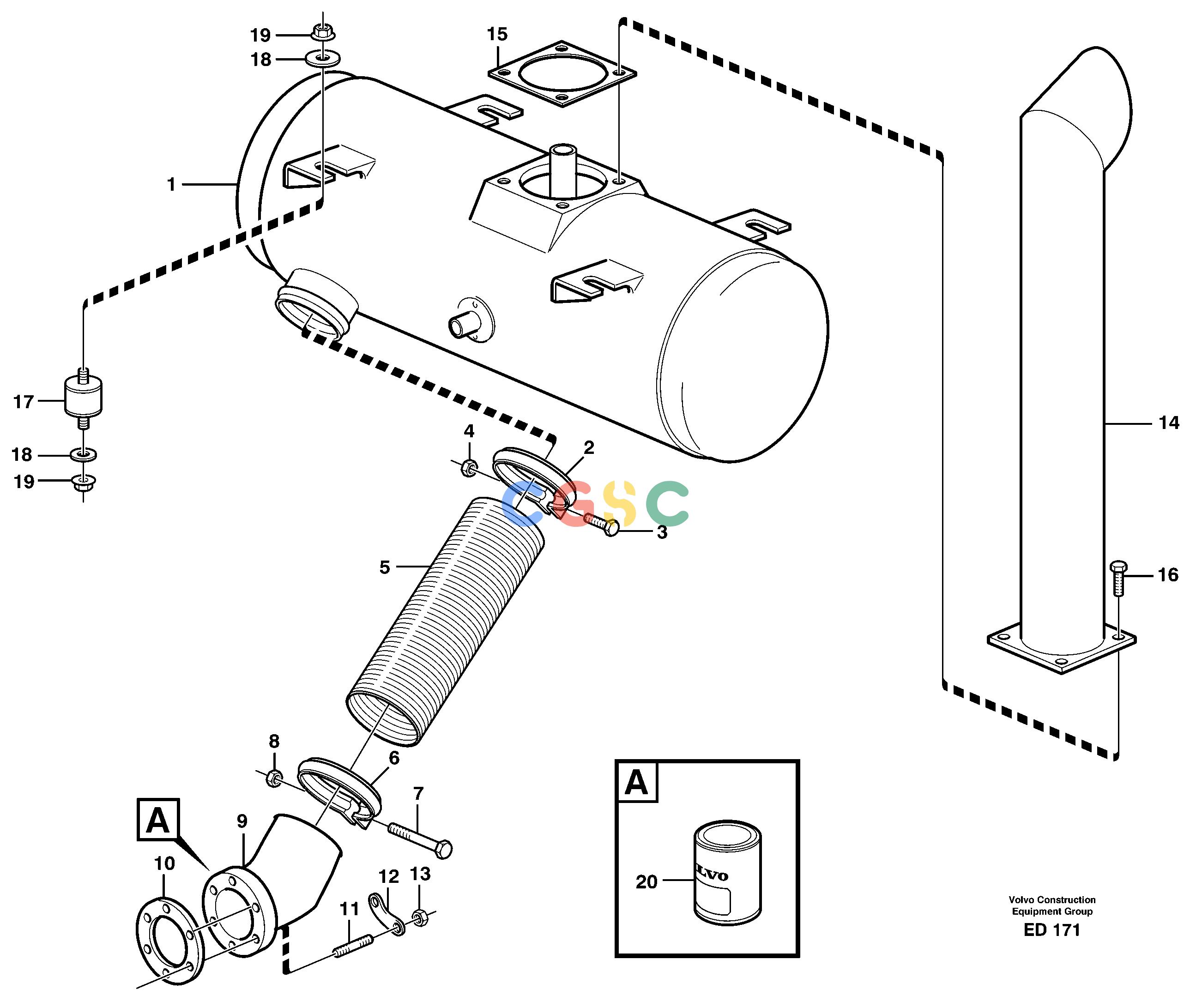 沃尔沃零件查询L90D Exhaust system, silencerNone NoneNoneNoneAutodata Volvo online