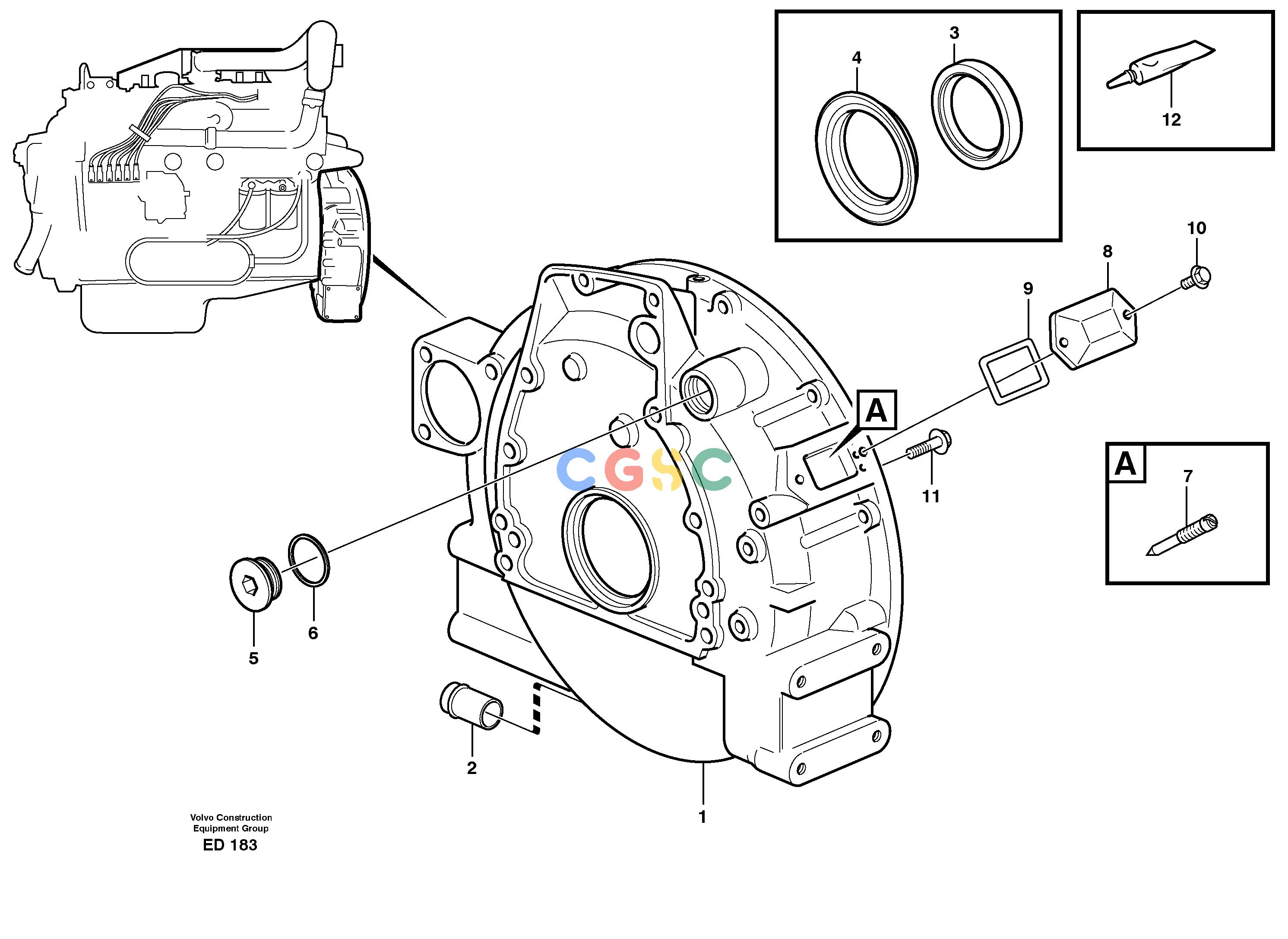 沃尔沃零件查询L90D Flywheel housingNone NoneNoneNoneAutodata Volvo online