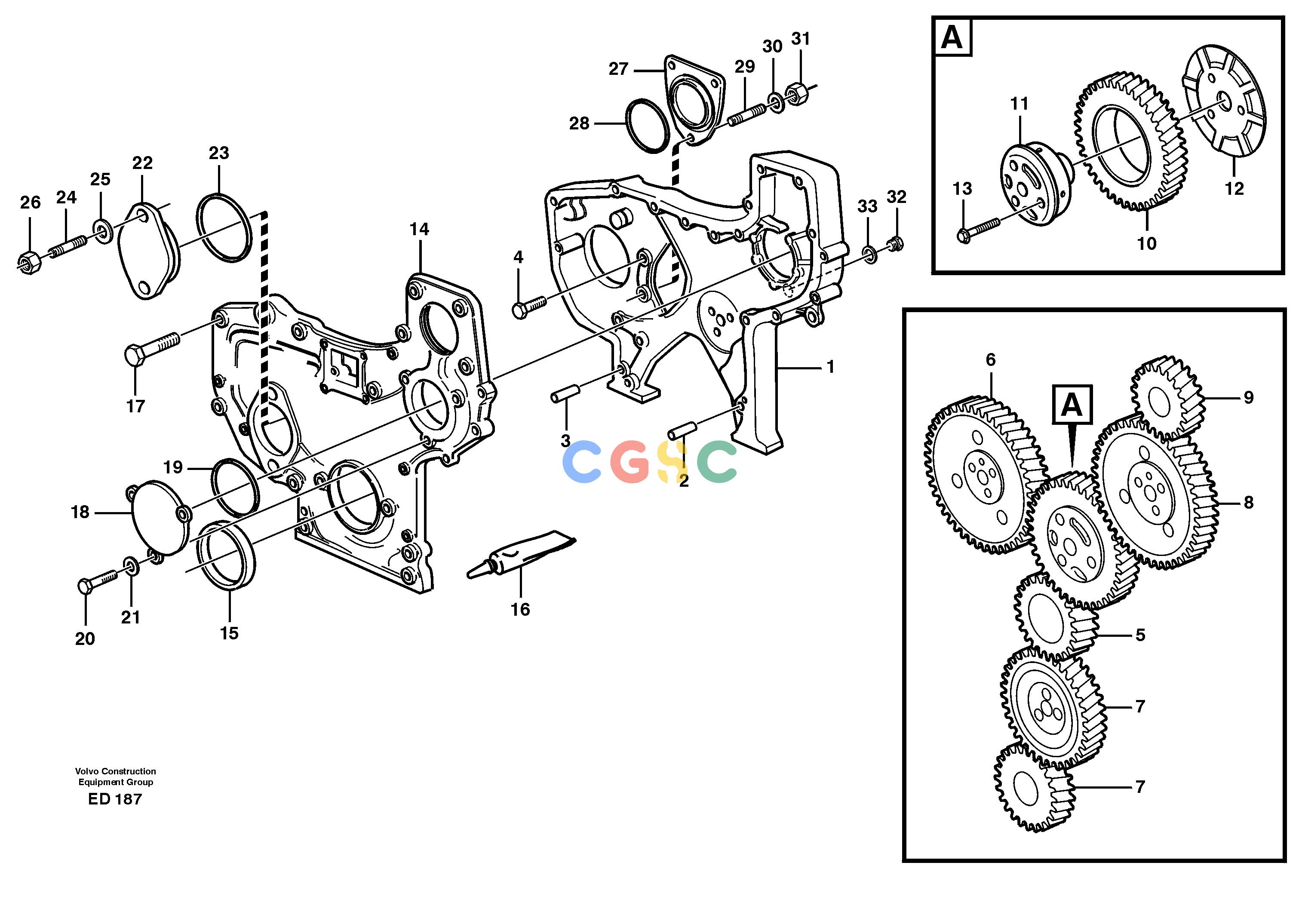 沃尔沃零件查询L90D Timing gear casing and gearsNone NoneNoneNoneAutodata Volvo online