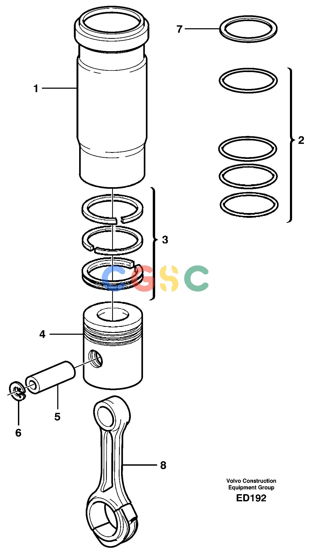 沃尔沃零件查询L90D Cylinder liner and pistonNone NoneNoneNoneAutodata Volvo online