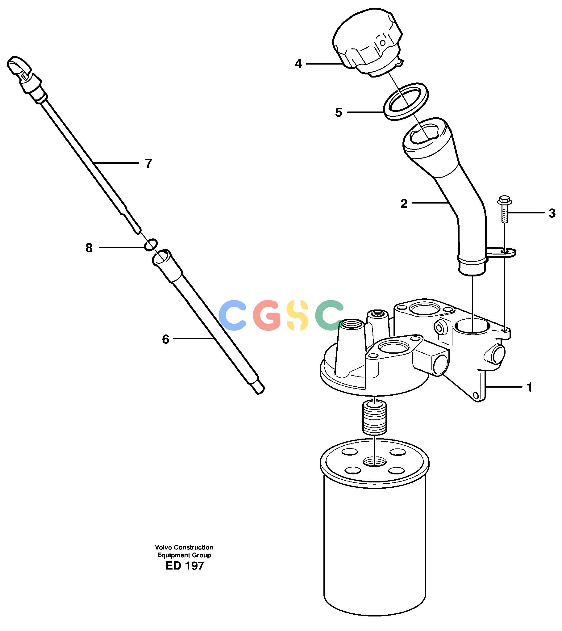 沃尔沃零件查询L90D Oil filler and dipstickNone NoneNoneNoneAutodata Volvo online