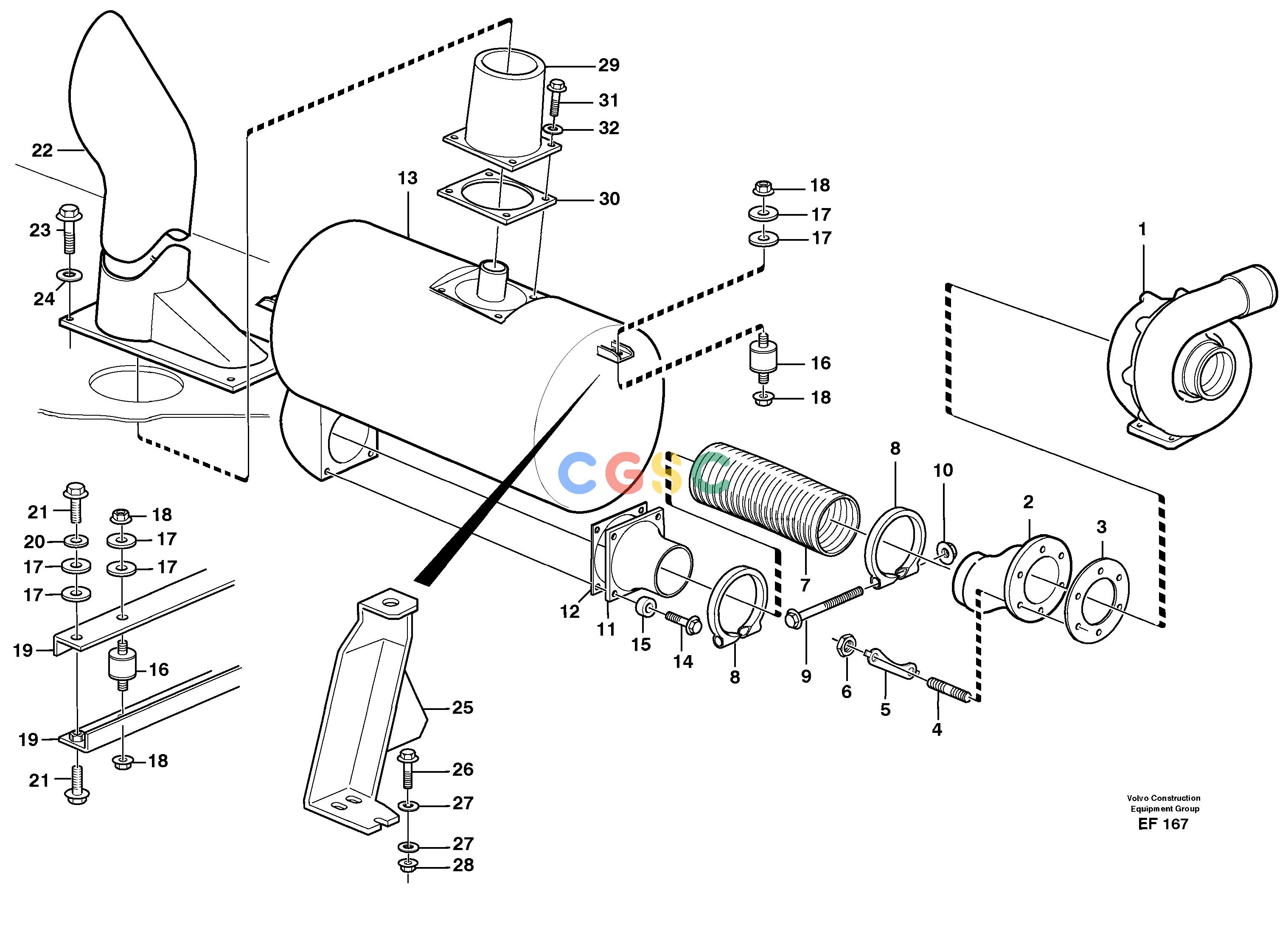 沃尔沃零件查询L150D Exhaust system, silencerNone NoneNoneNoneAutodata Volvo online