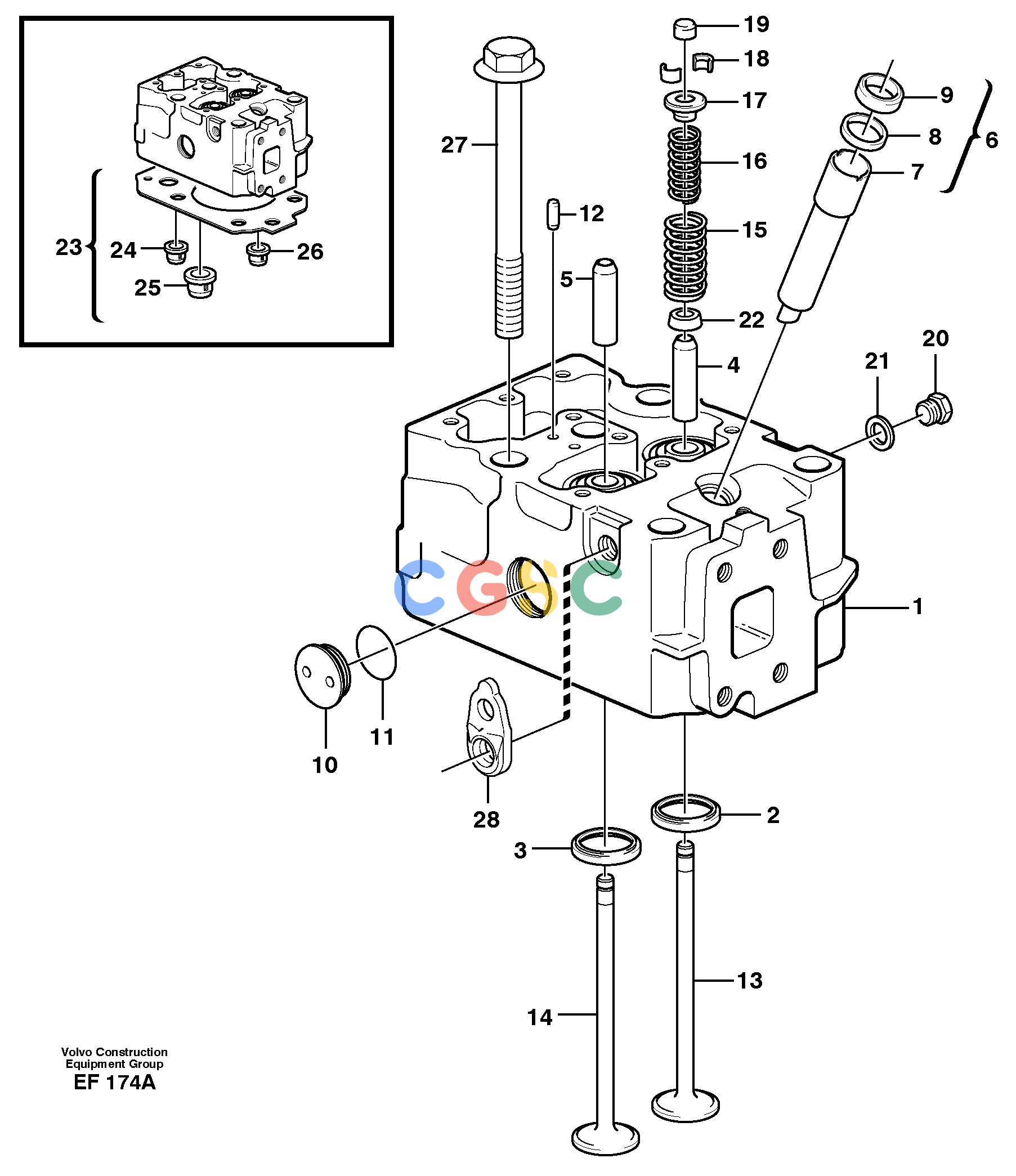 沃尔沃零件查询L150D Cylinder headNone NoneNoneNoneAutodata Volvo online