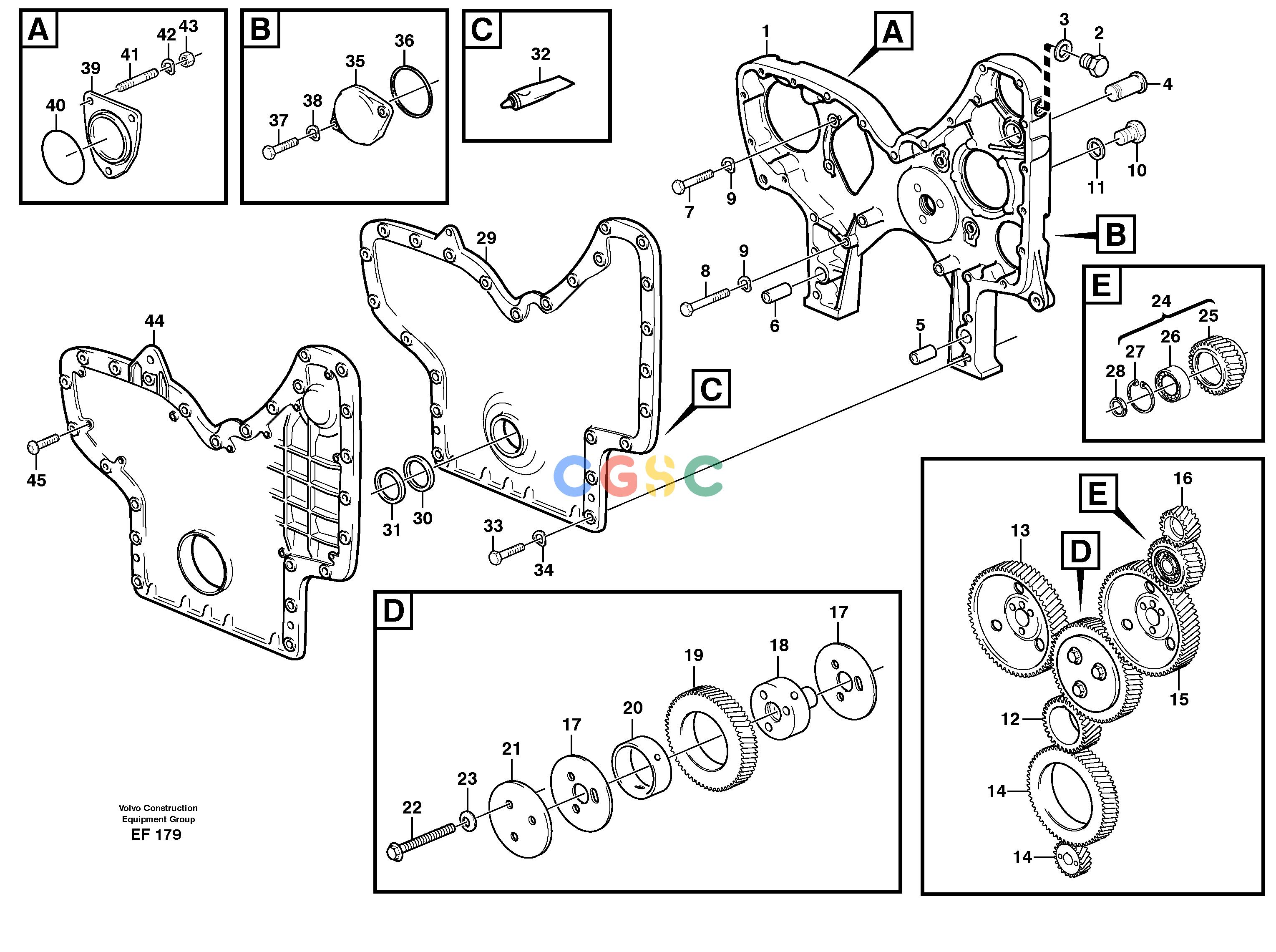 沃尔沃零件查询L150D Timing gear casing and gearsNone NoneNoneNoneAutodata Volvo online