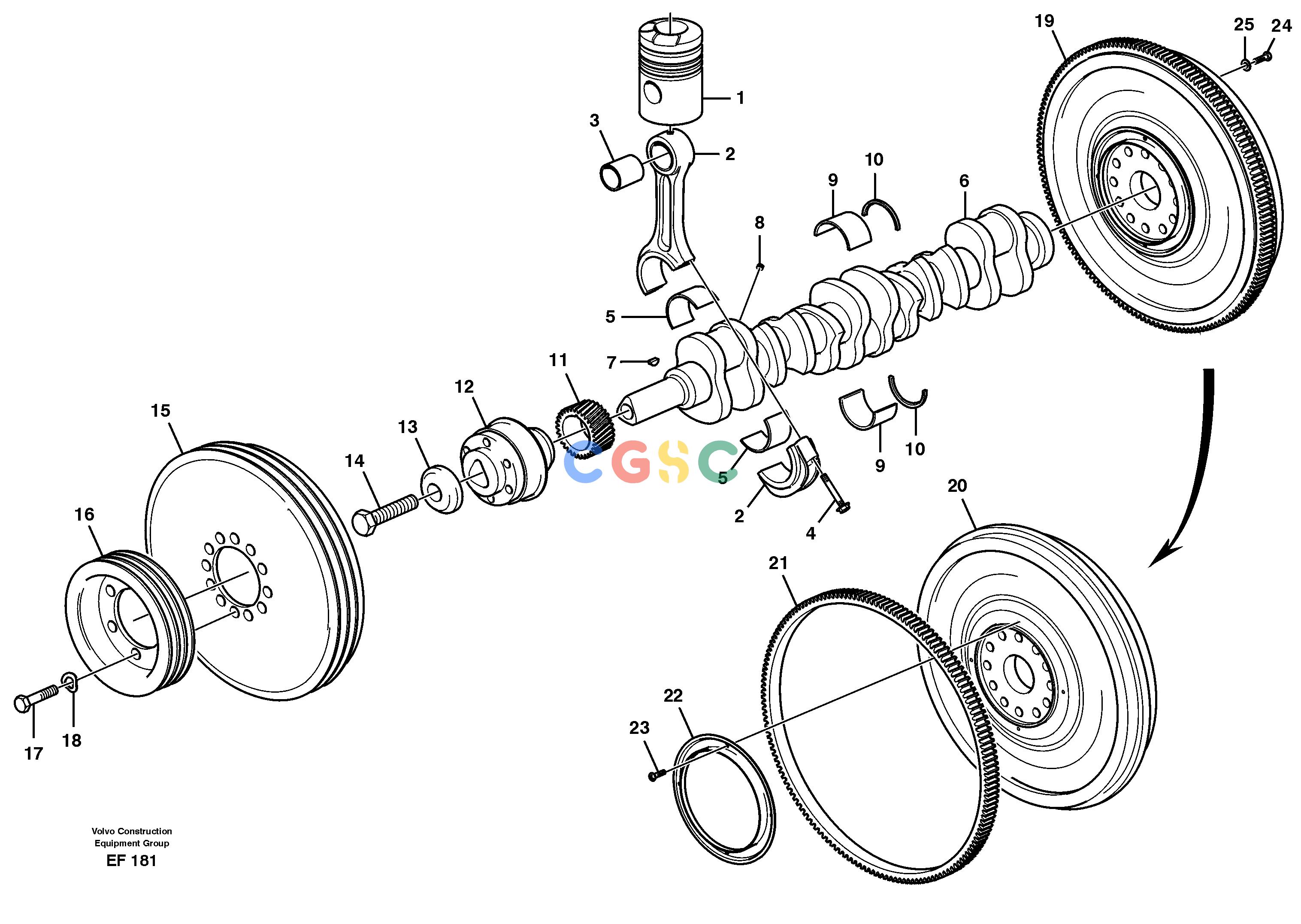 沃尔沃零件查询L150D Crankshaft and related partsNone NoneNoneNoneAutodata Volvo online