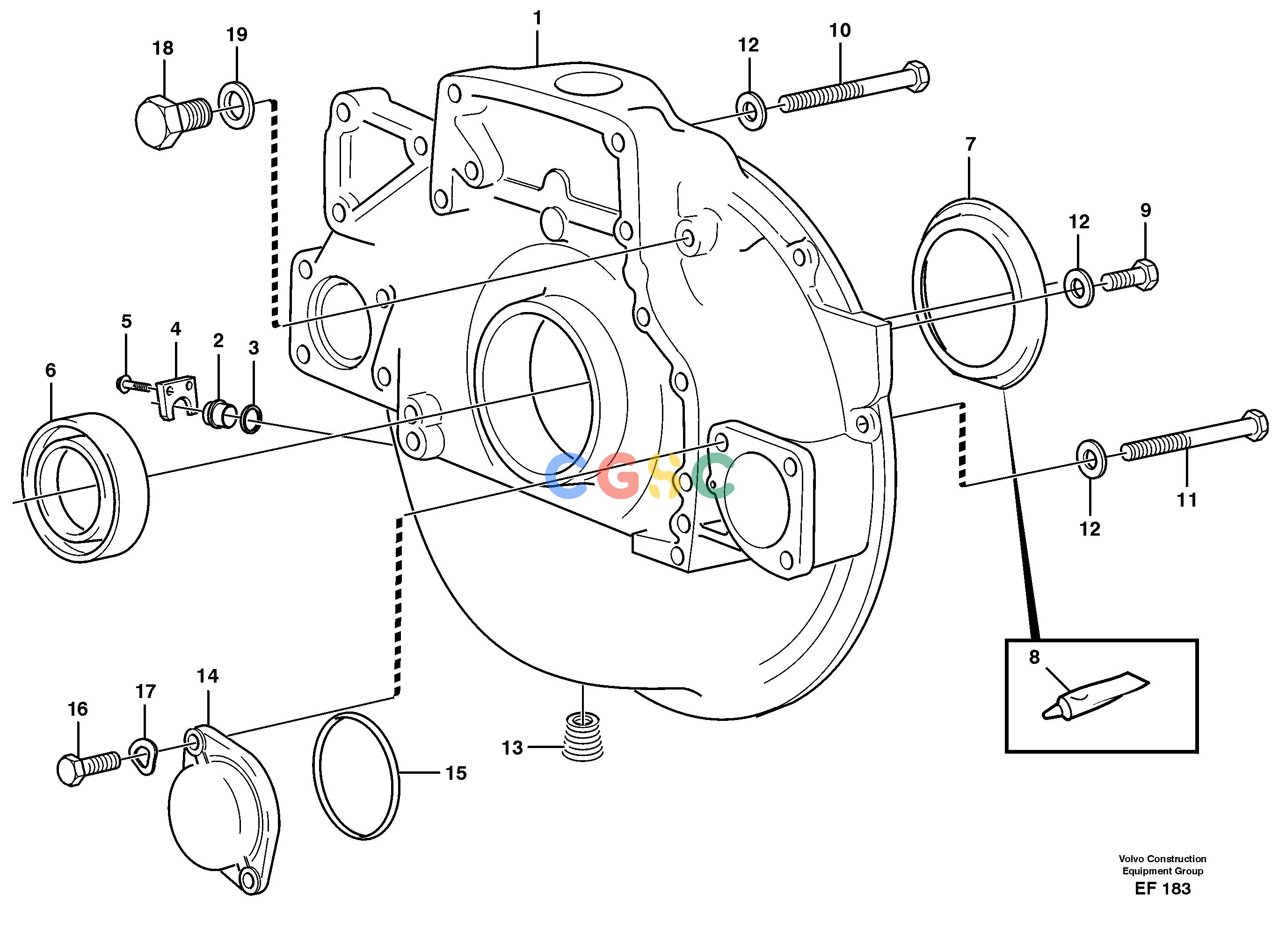 沃尔沃零件查询L150D Flywheel housingNone.-.NoneNoneNoneAutodata Volvo online