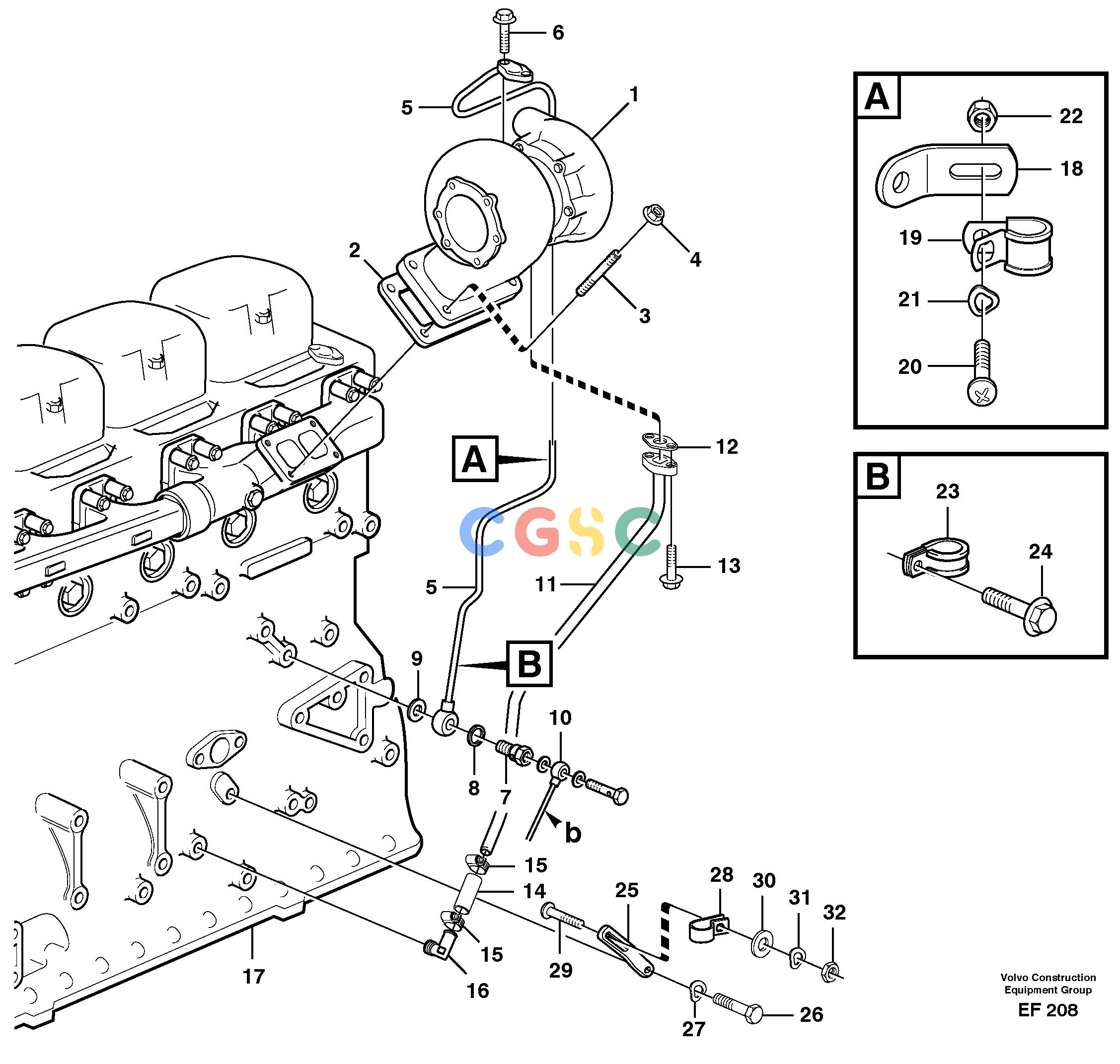 沃尔沃零件查询L150D Turbocharger with fitting partsNone NoneNoneNoneAutodata Volvo online