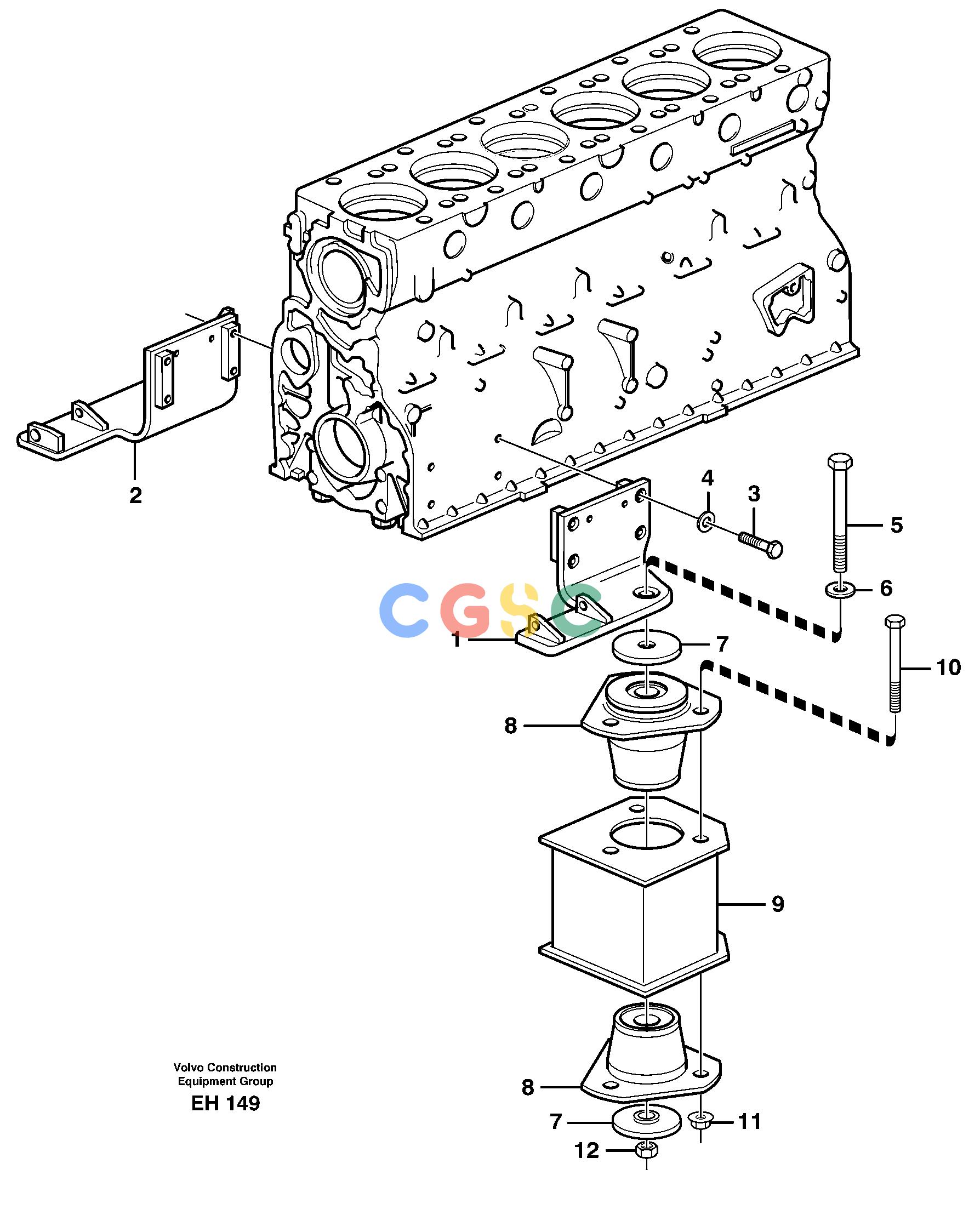 沃尔沃零件查询L180D Engine mountingHIGH-LIFT NoneNoneNoneAutodata Volvo online