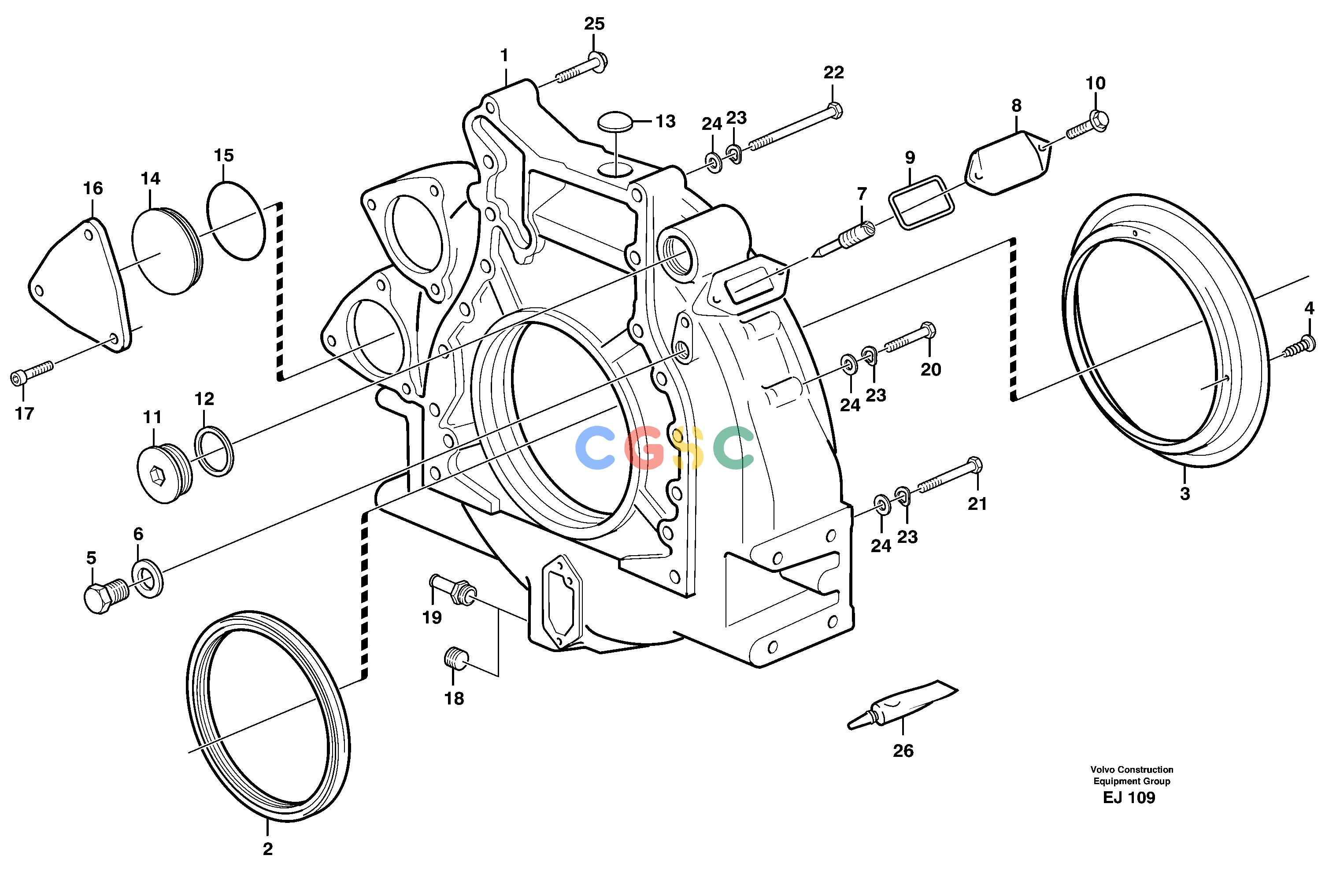 沃尔沃零件查询L330D Flywheel housingNone NoneNoneNoneAutodata Volvo online