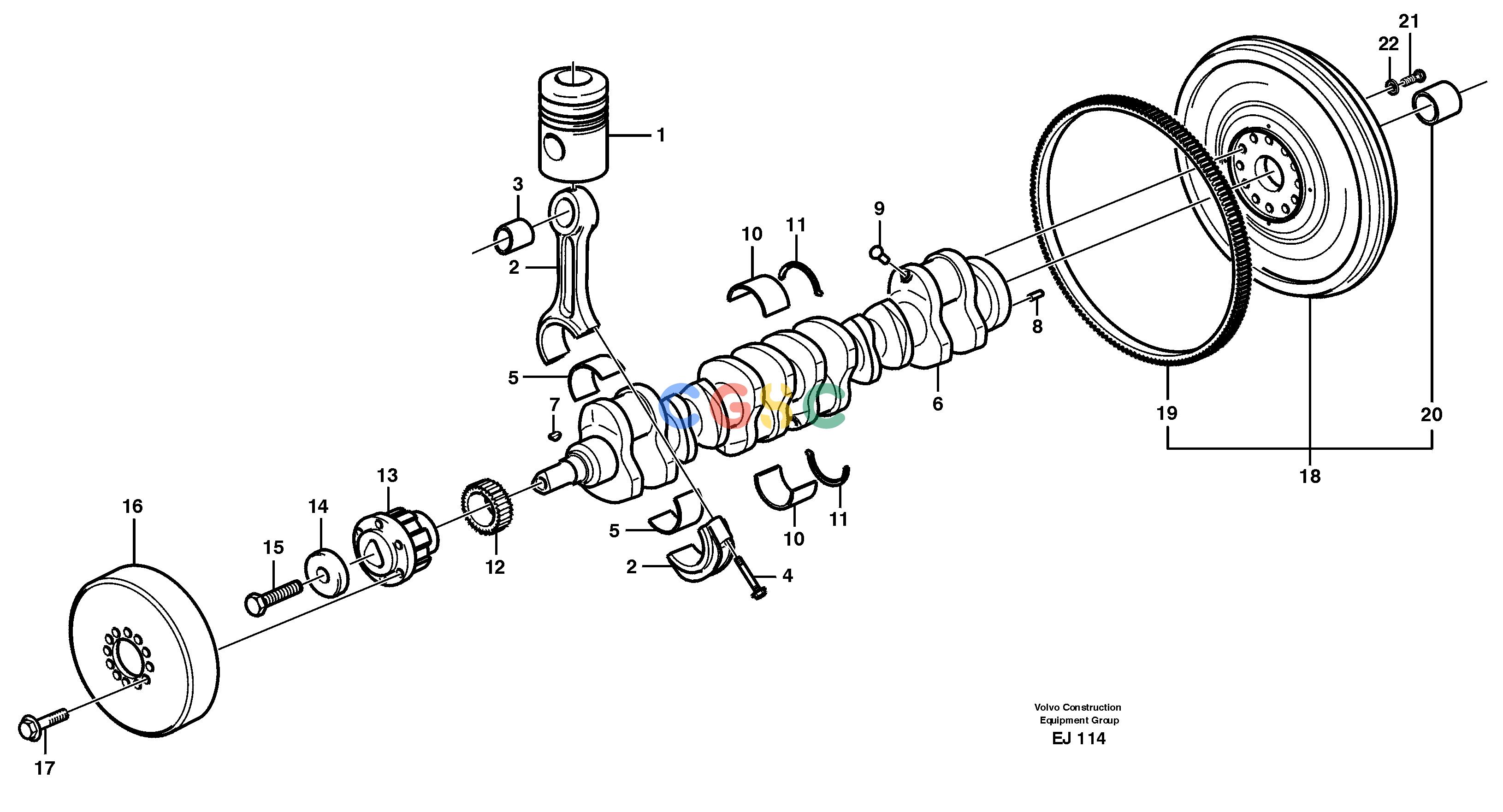 沃尔沃零件查询L330D Crankshaft and related partsNone NoneNoneNoneAutodata Volvo online