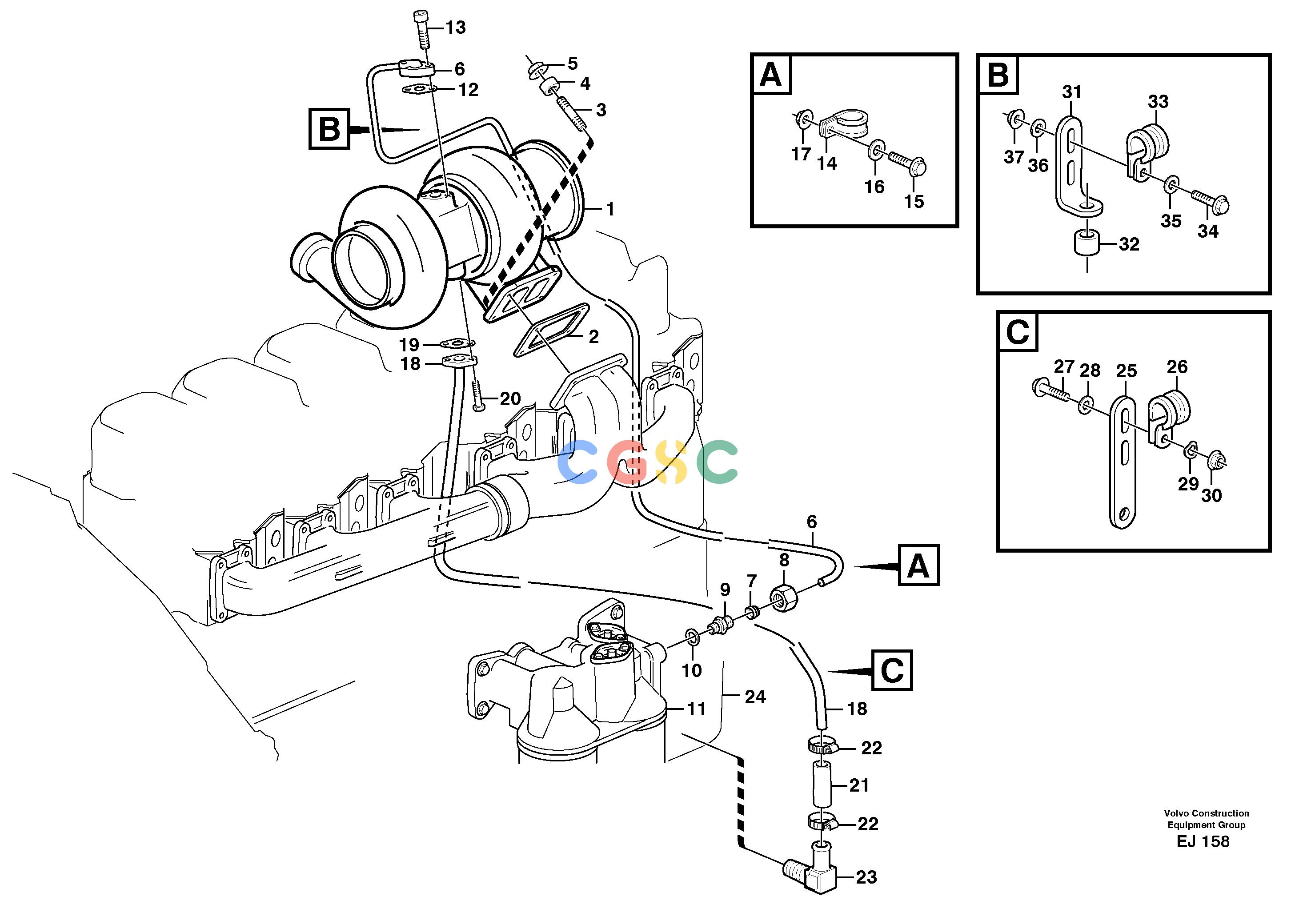 沃尔沃零件查询L330D Turbocharger with fitting partsNone NoneNoneNoneAutodata Volvo online