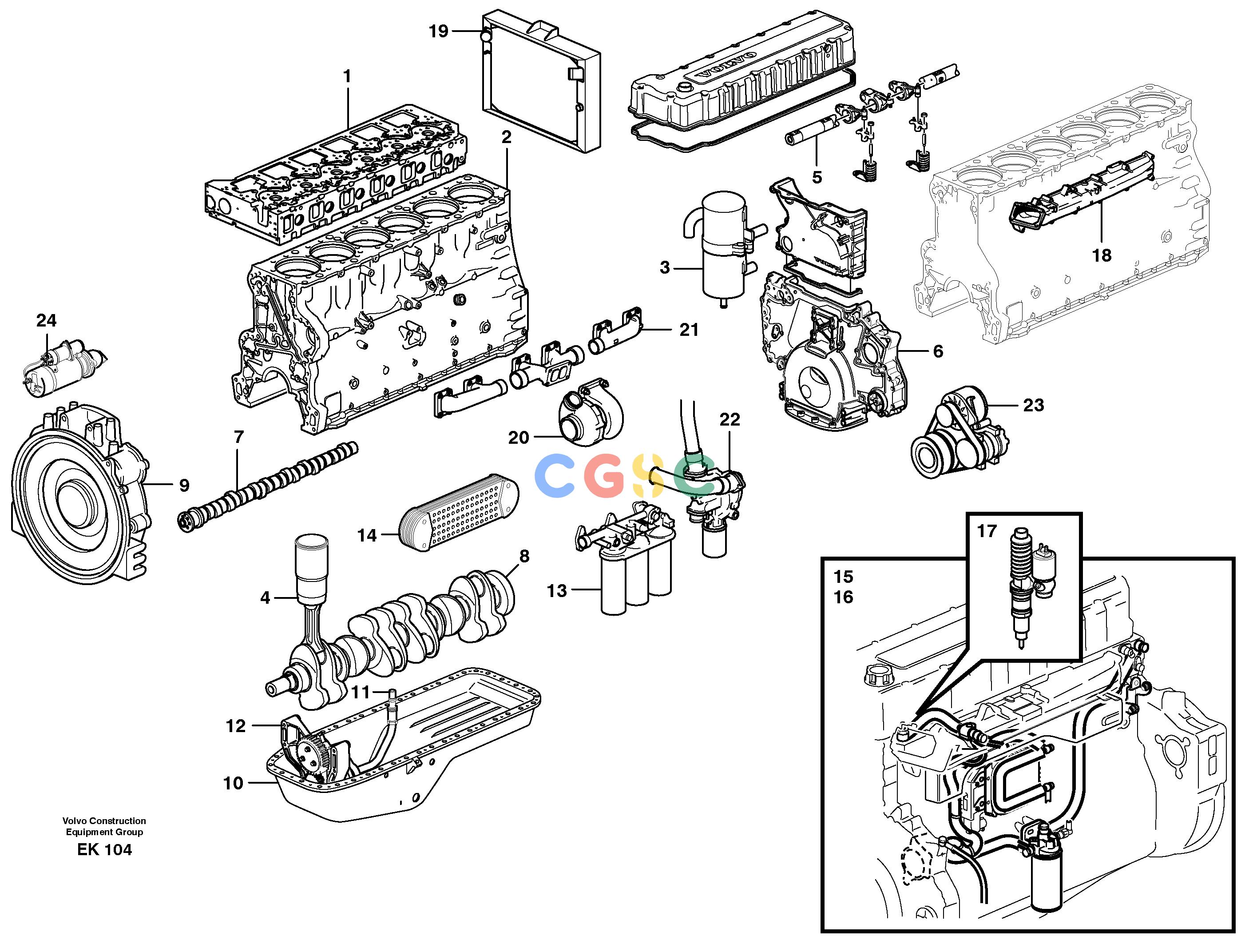沃尔沃零件查询L220E EngineSER NO 2001 - 39998188169-8188774VOE8188169NoneAutodata Volvo online