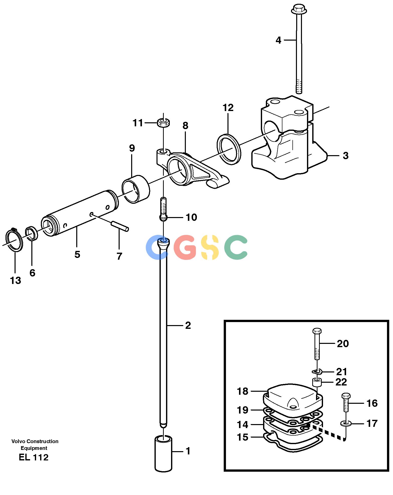 沃尔沃零件查询L150E Valve mechanismS/N 6005 - 7549 S/N 63001 - 63085 NoneNoneNoneAutodata Volvo online