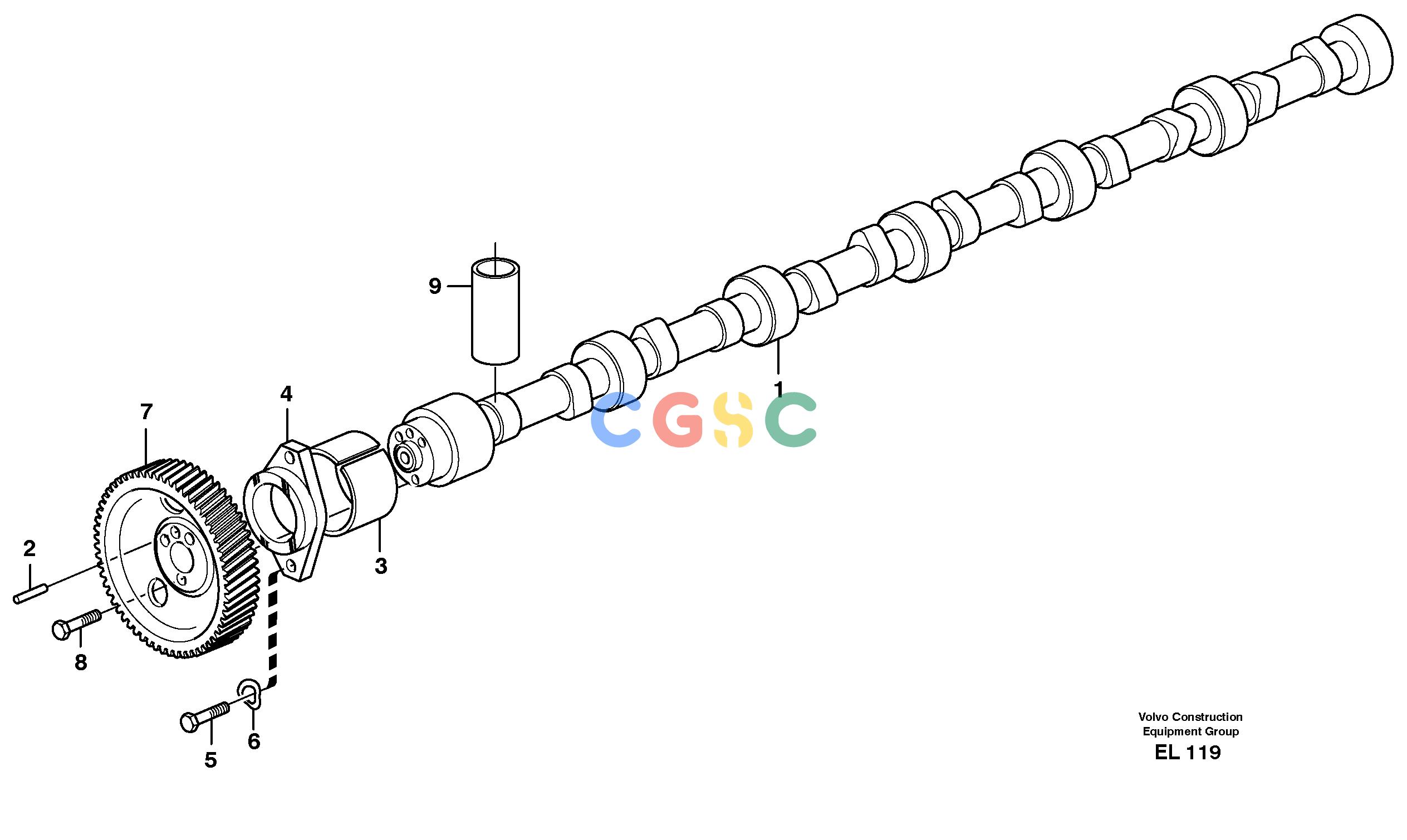 沃尔沃零件查询L150E CamshaftS/N 6005 - 7549 S/N 63001 - 63085 NoneNoneNoneAutodata Volvo online