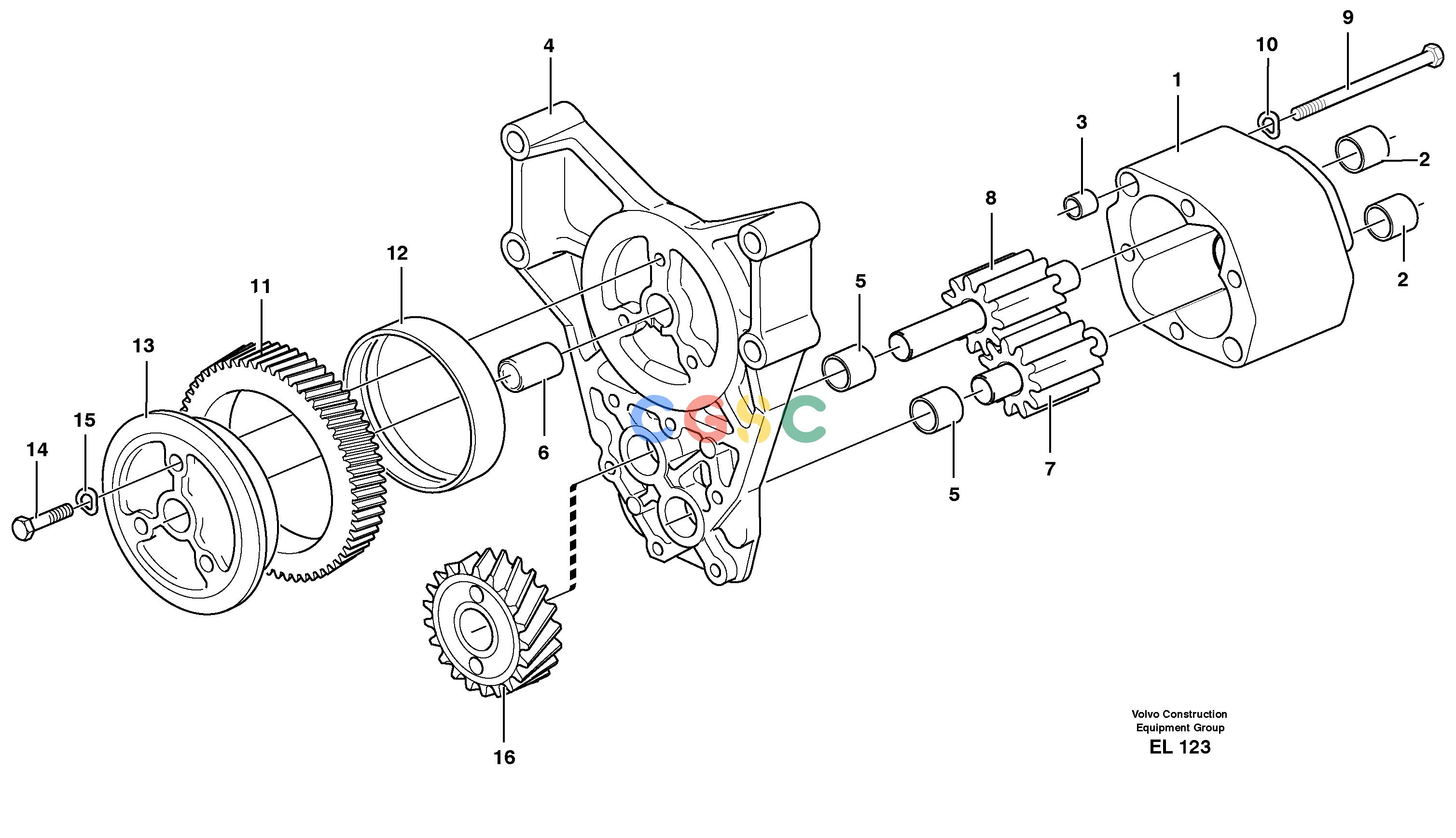 沃尔沃零件查询L150E Oil pumpS/N 6005 - 7549 S/N 63001 - 63085 NoneNoneNoneAutodata Volvo online