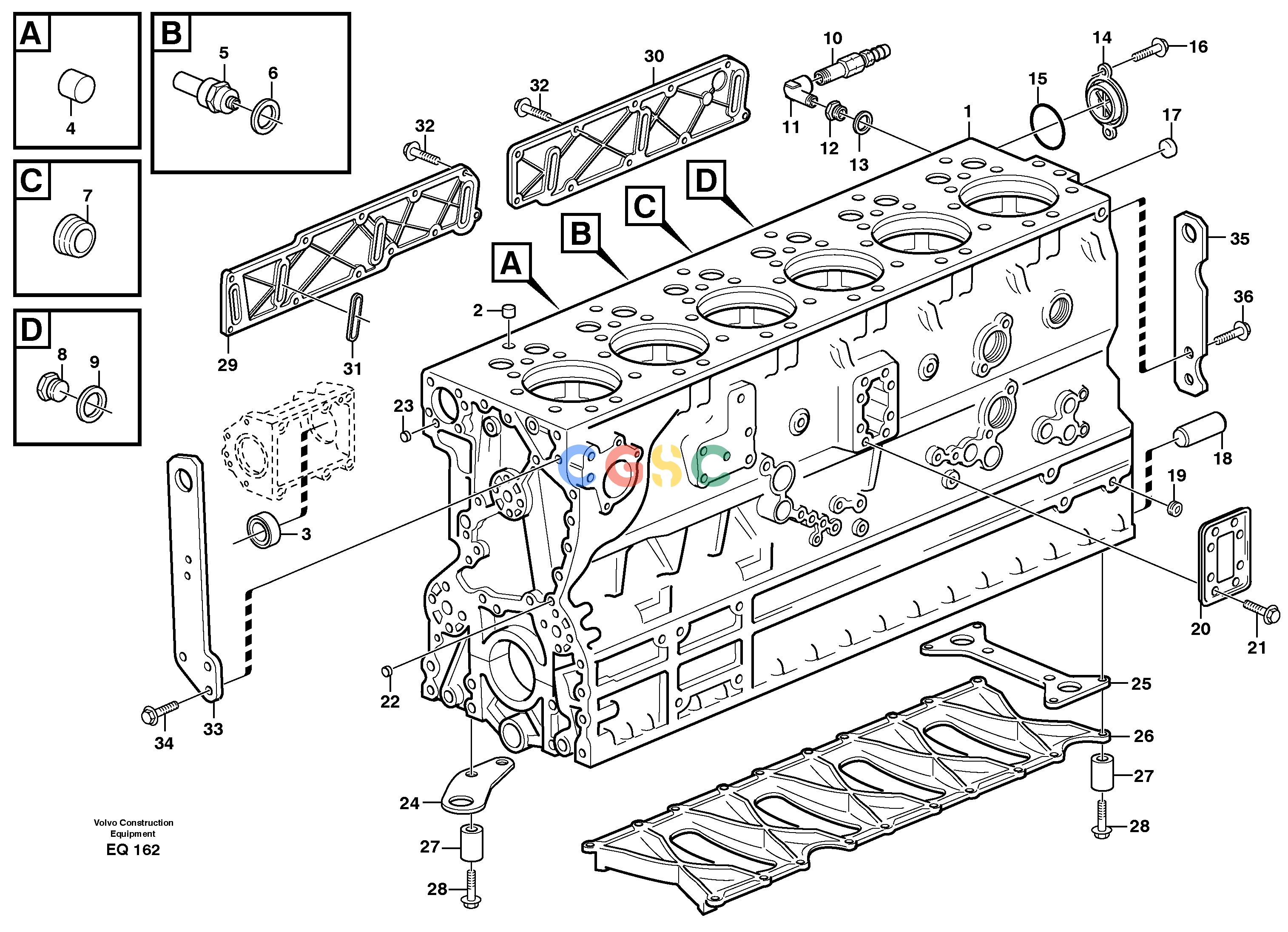 沃尔沃零件查询L330E Cylinder blockNone NoneNoneNoneAutodata Volvo online