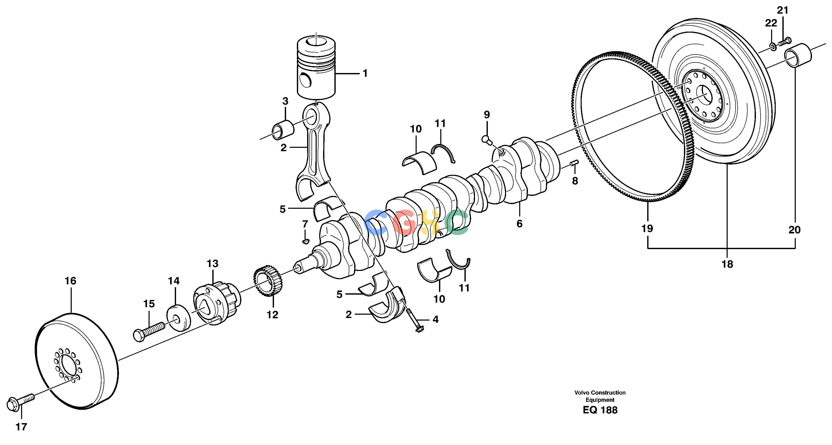 沃尔沃零件查询L330E Crankshaft and related partsNone NoneNoneNoneAutodata Volvo online