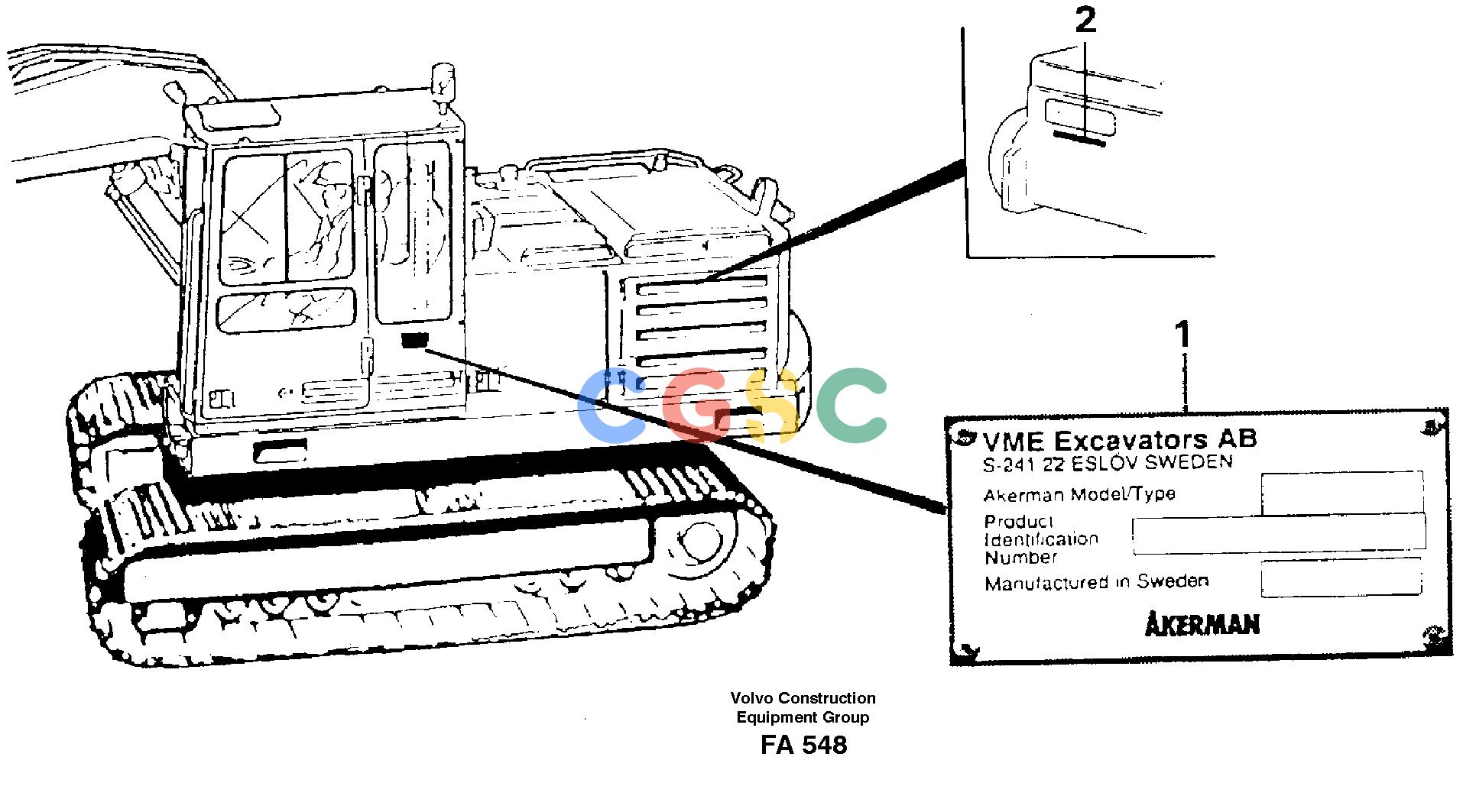 沃尔沃零件查询EC230B ÅKERMAN Product identification plateÅKERMAN EC230B NoneNoneNoneAutodata Volvo online