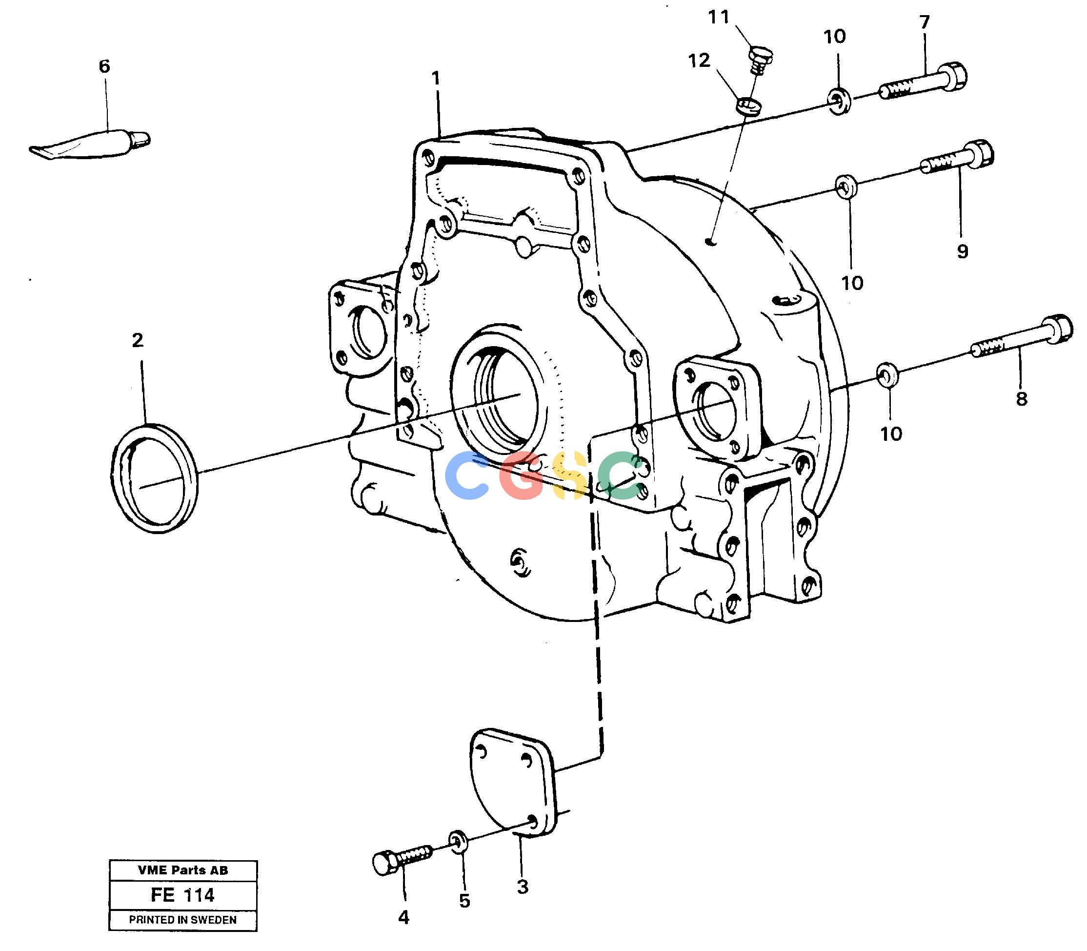 沃尔沃零件查询EC620 ÅKERMAN Flywheel housingÅKERMAN EC620 SER NO - 445 NoneNoneNoneAutodata Volvo online