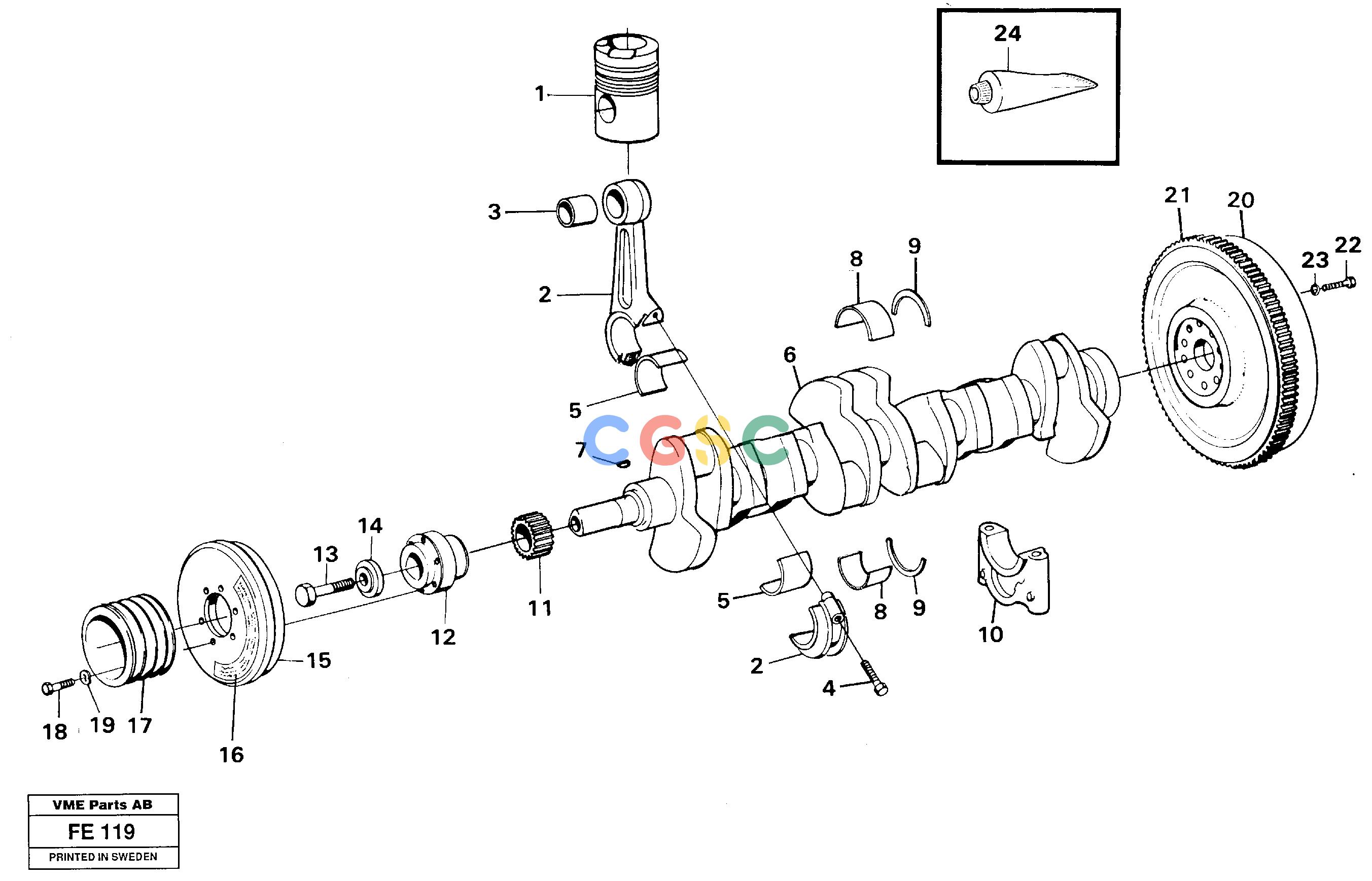 沃尔沃零件查询EC620 ÅKERMAN Crankshaft and related partsÅKERMAN EC620 SER NO - 445 NoneNoneNoneAutodata Volvo online