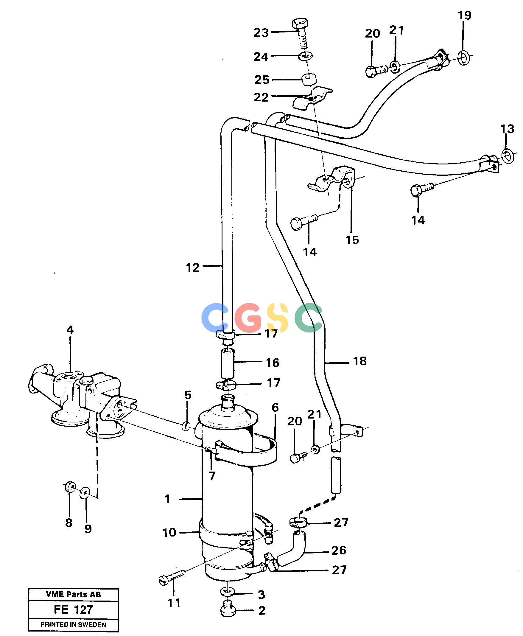 沃尔沃零件查询EC620 ÅKERMAN Oil coolerÅKERMAN EC620 SER NO - 445 NoneNoneNoneAutodata Volvo online