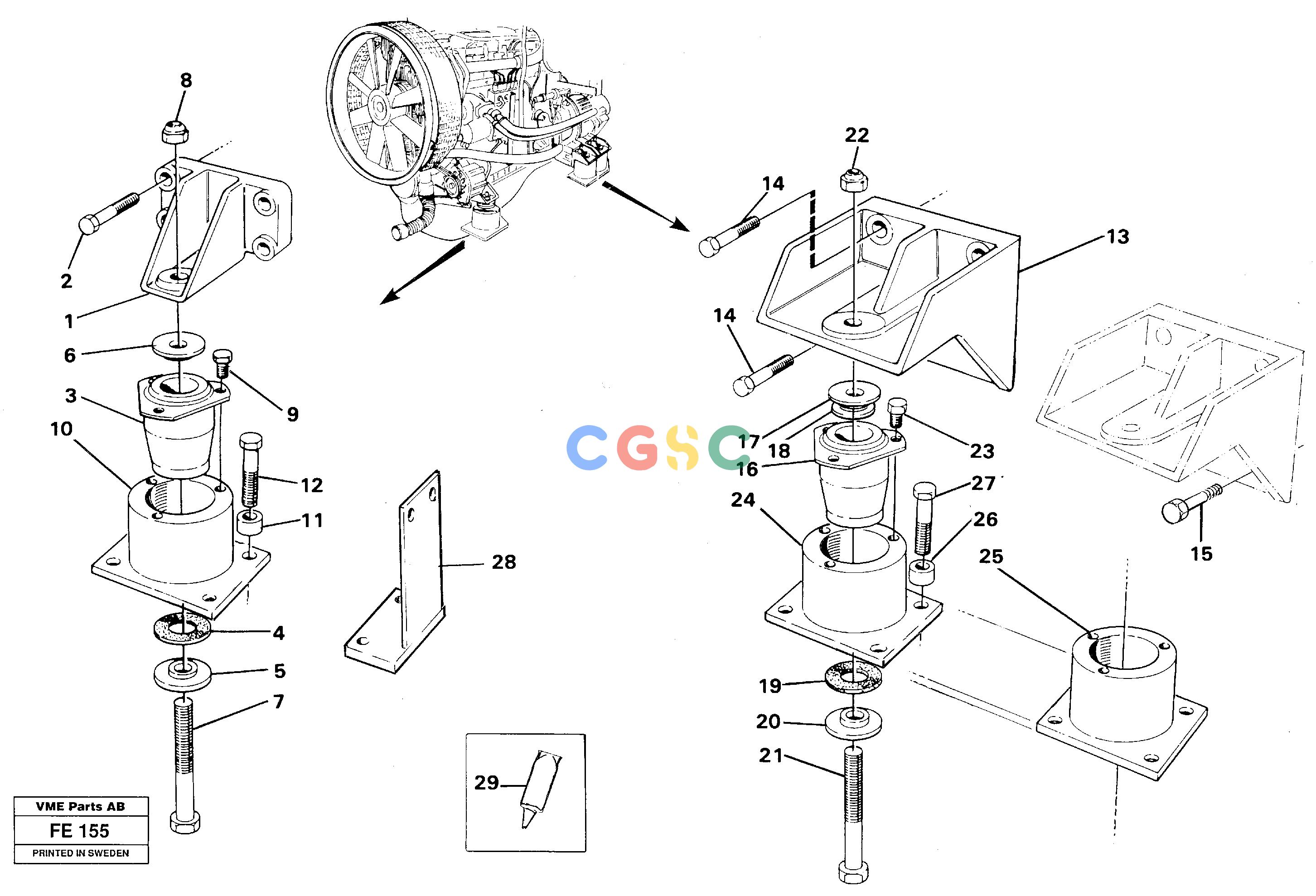 沃尔沃零件查询EC620 ÅKERMAN Engine mountingÅKERMAN EC620 SER NO - 445 NoneNoneNoneAutodata Volvo online