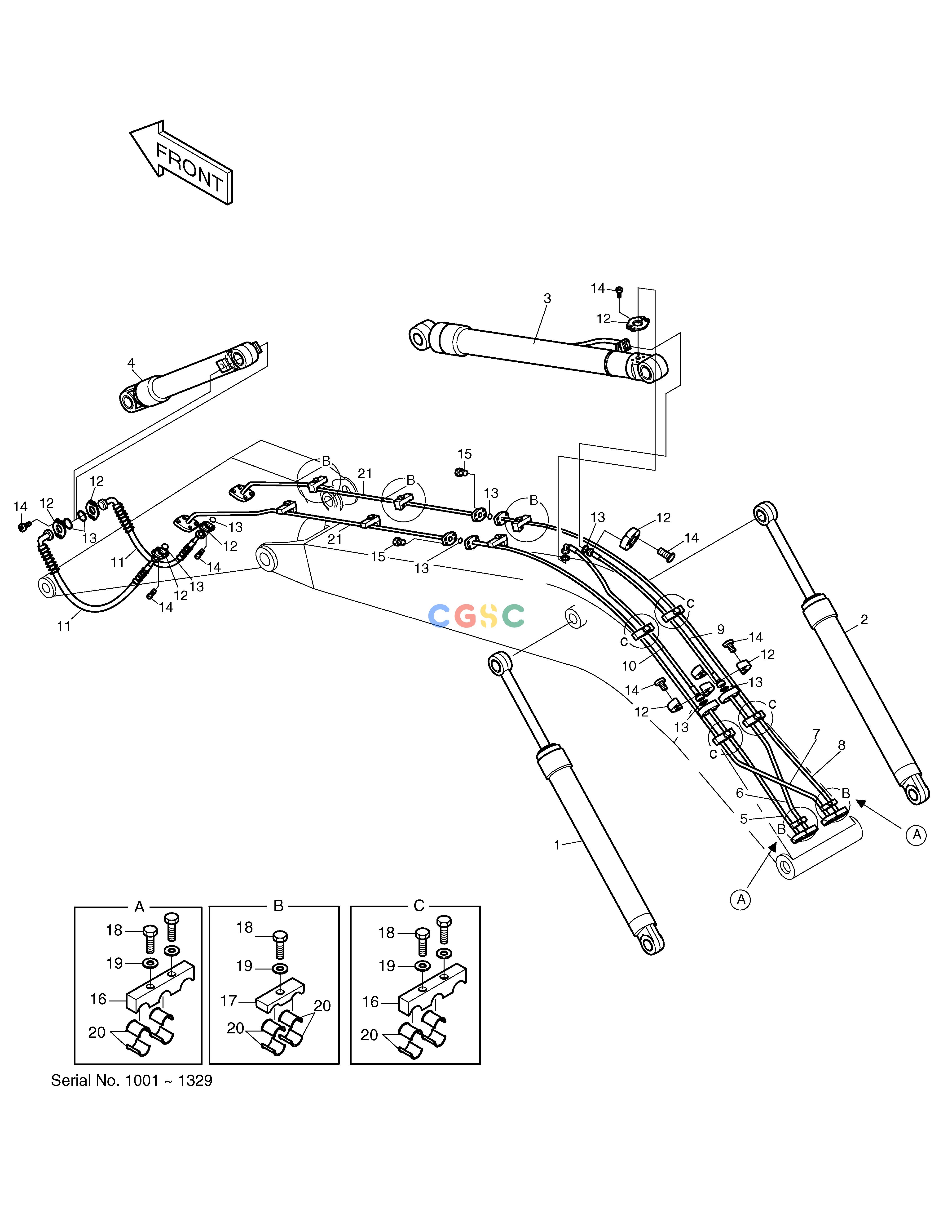斗山零件查询FRONT PIPING SOLAR 250LC-V Doosan parts catalog online