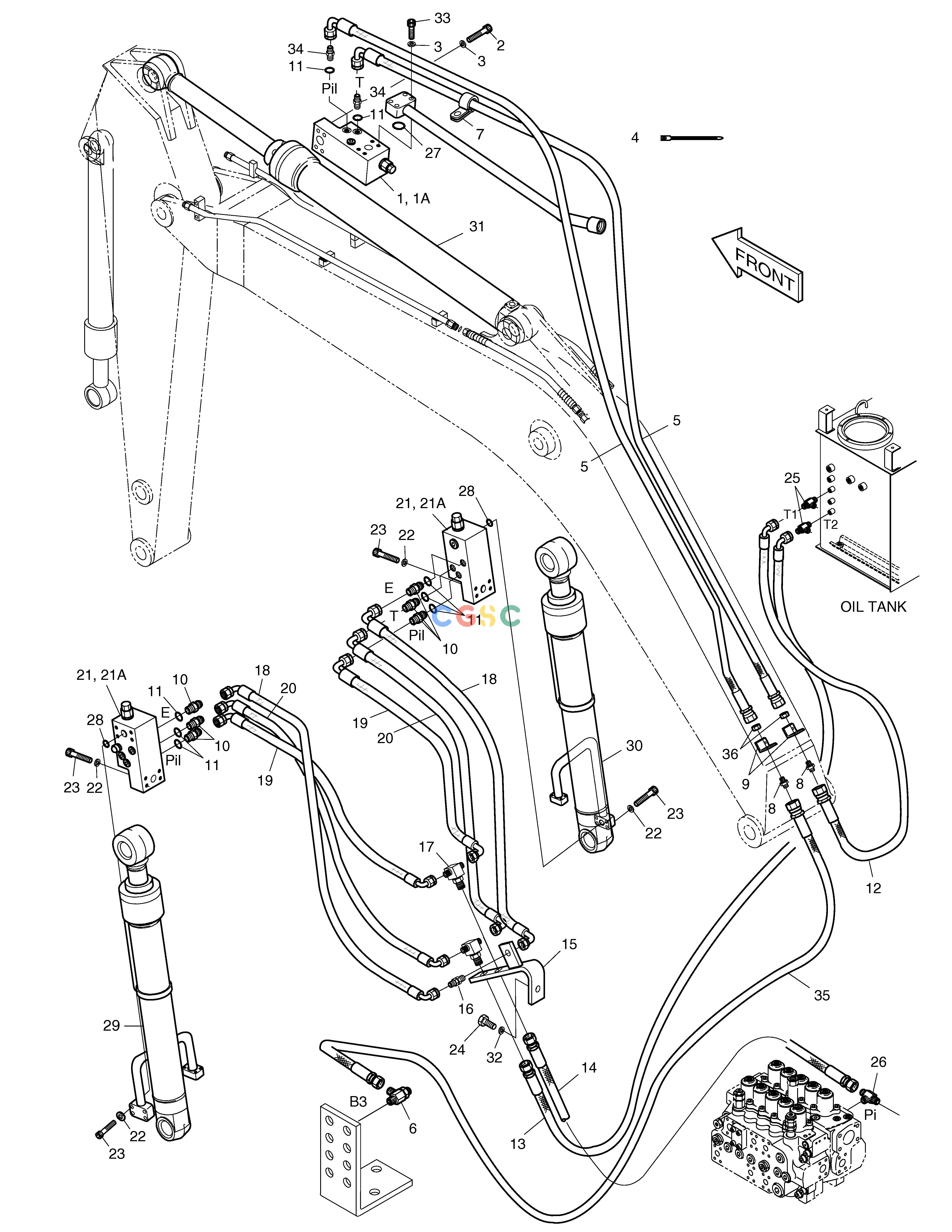 斗山零件查询LOCK VALVE PIPING-BOOM 5.9m SOLAR 250LC-V Doosan parts catalog online