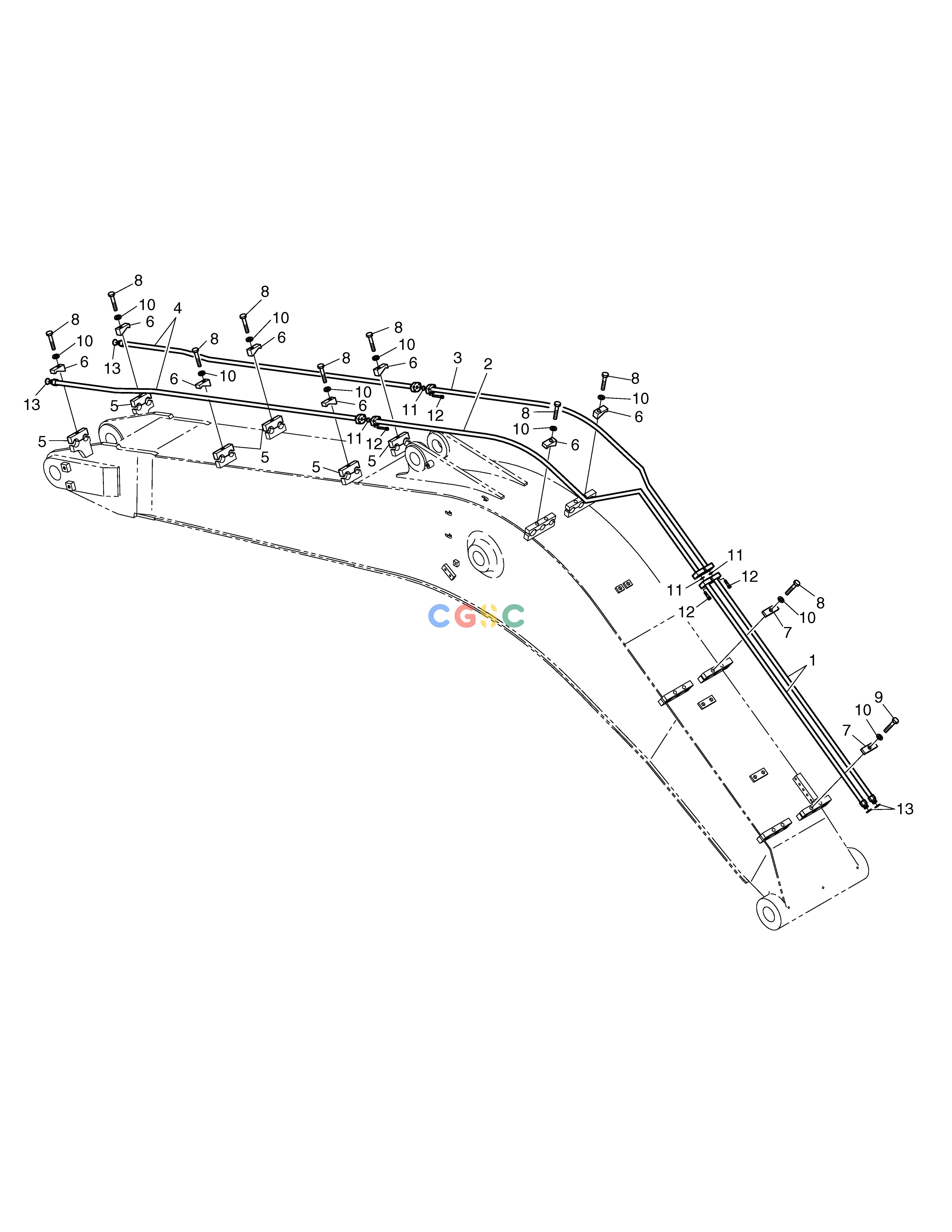 斗山零件查询BOOM PIPING-ROTATION & TILTING SOLAR 250LC-V Doosan parts catalog online