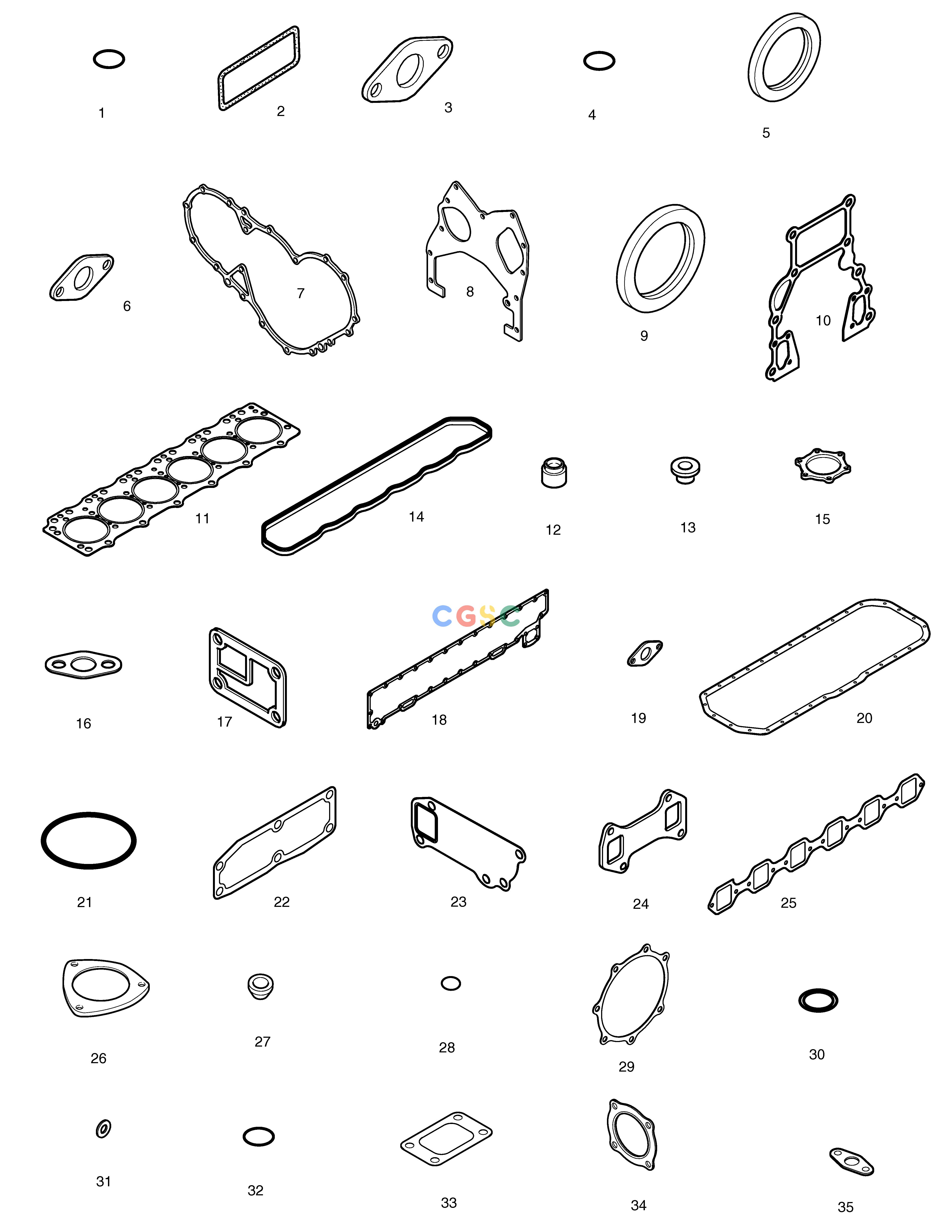 斗山零件查询OVER HAUL GASKET KIT-ALL SOLAR 170LC-V Doosan parts catalog online