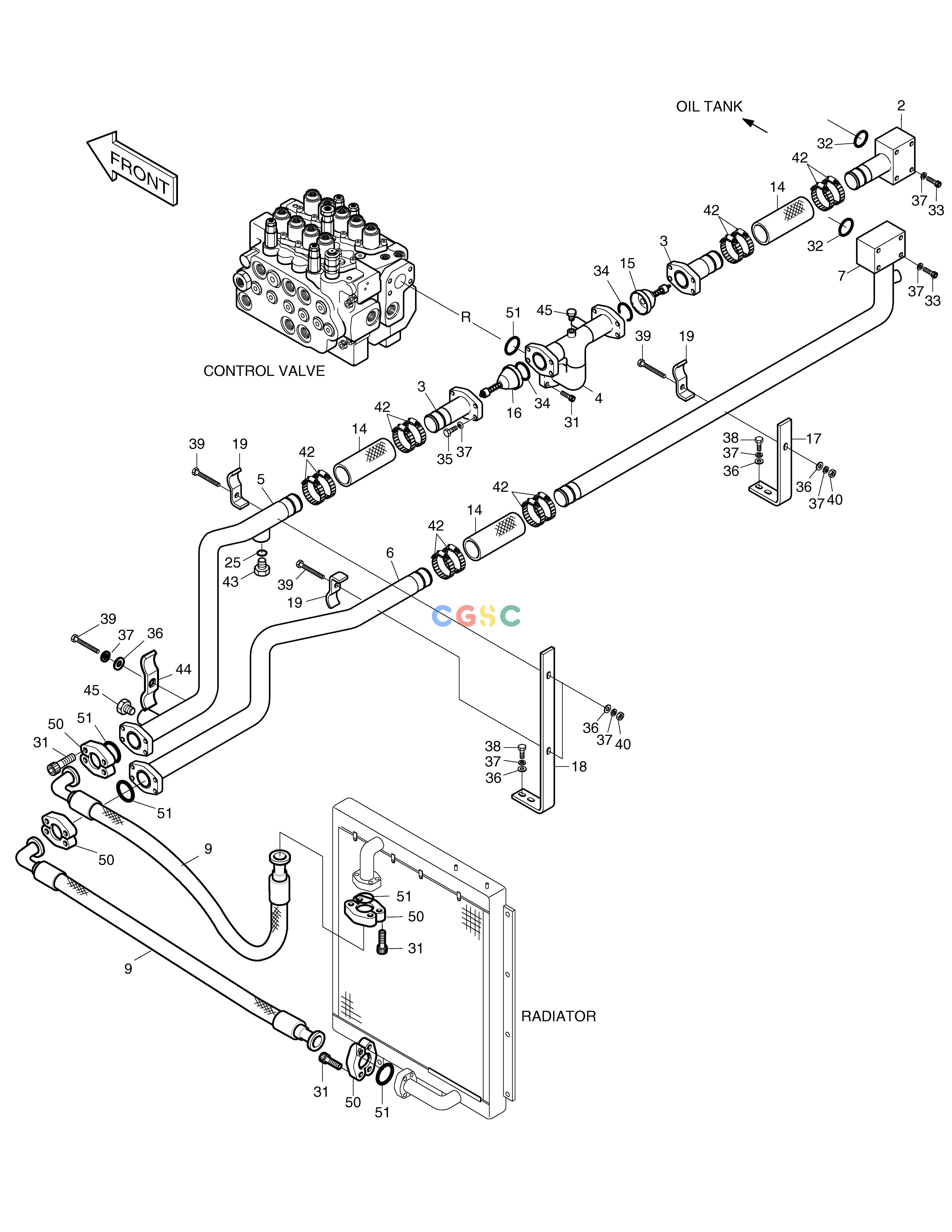 斗山零件查询OIL COOLER PIPING(1) SOLAR 170LC-V Doosan parts catalog online