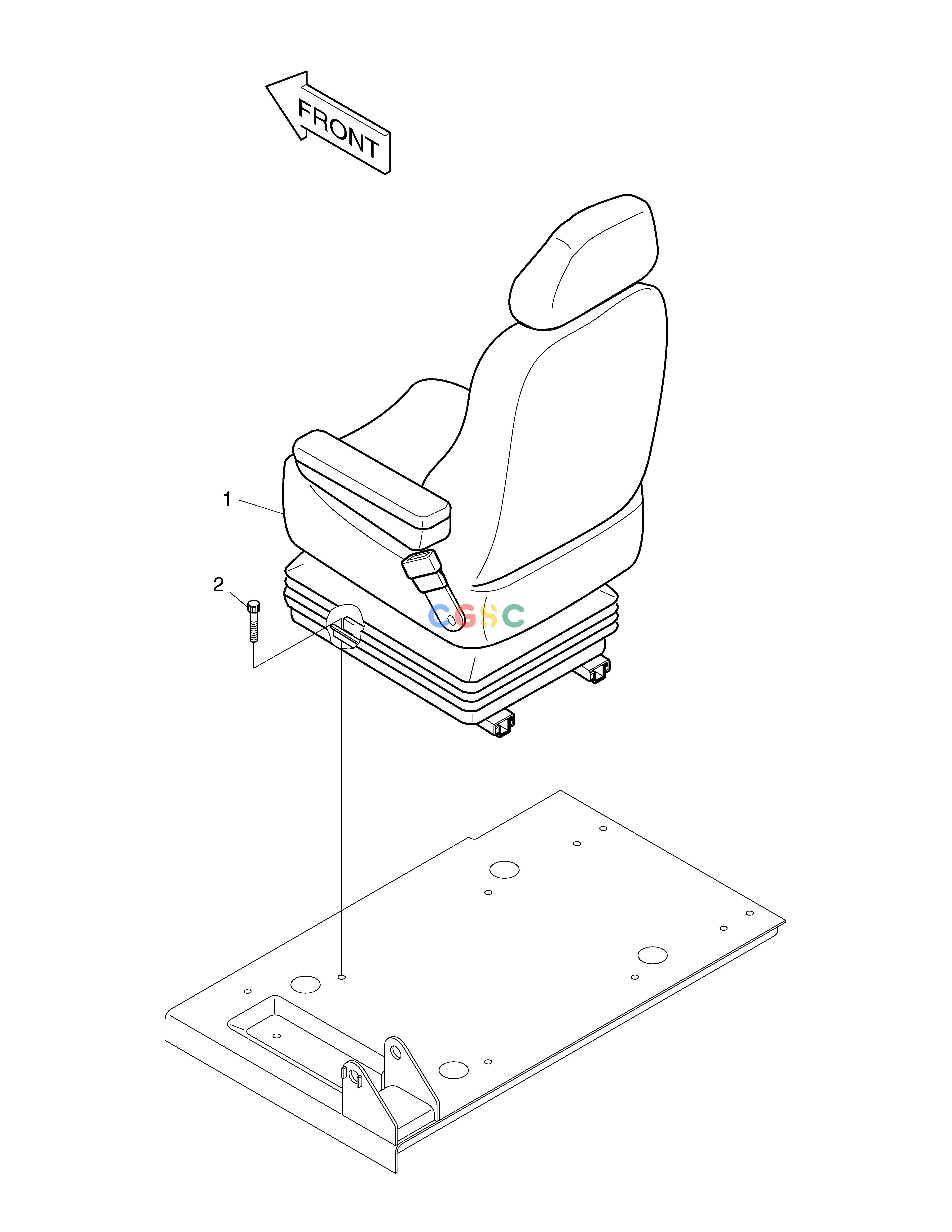 斗山零件查询SEAT MOUNTING ASS'Y SOLAR 170LC-V Doosan parts catalog online