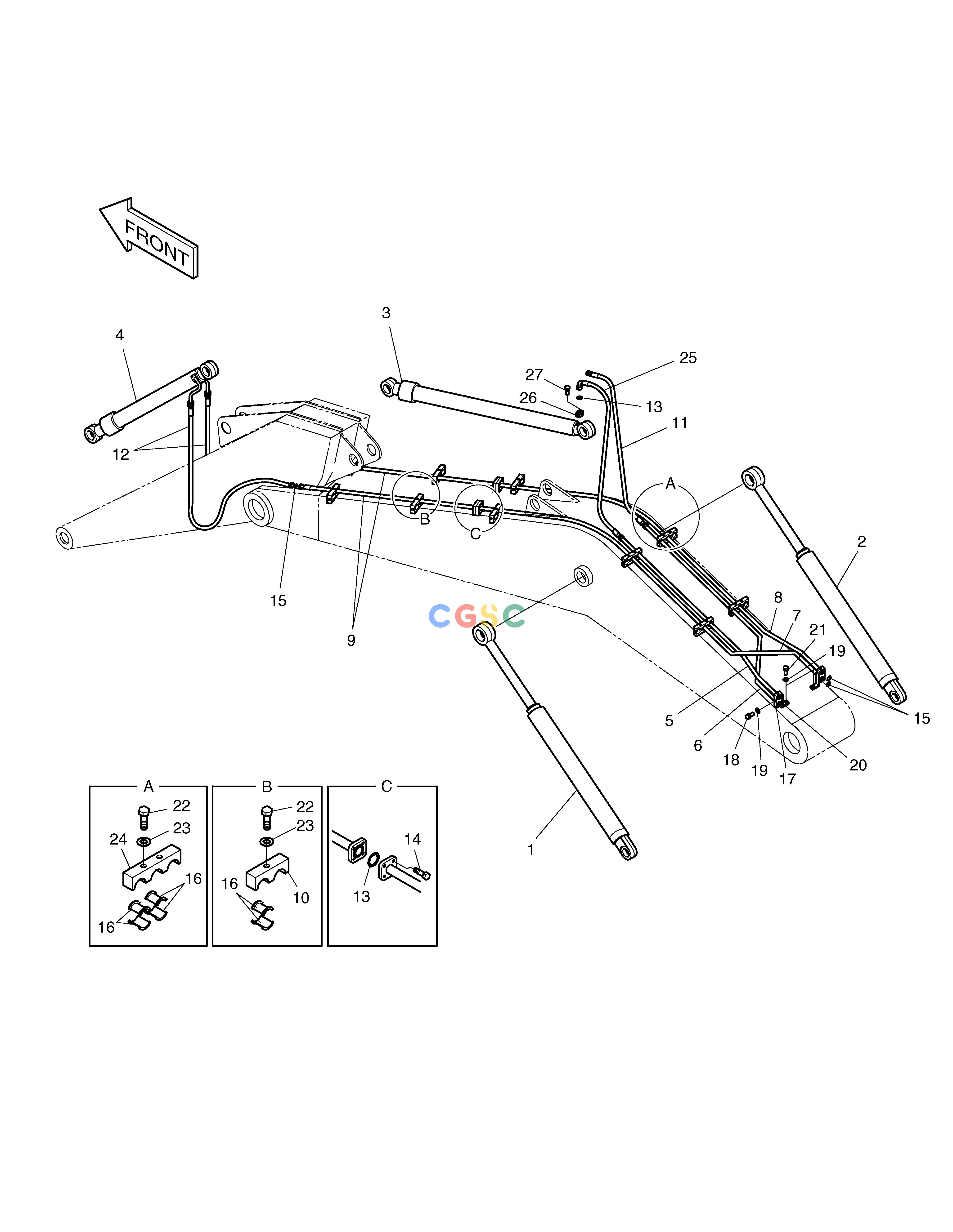 斗山零件查询FRONT PIPING SOLAR 170LC-V Doosan parts catalog online