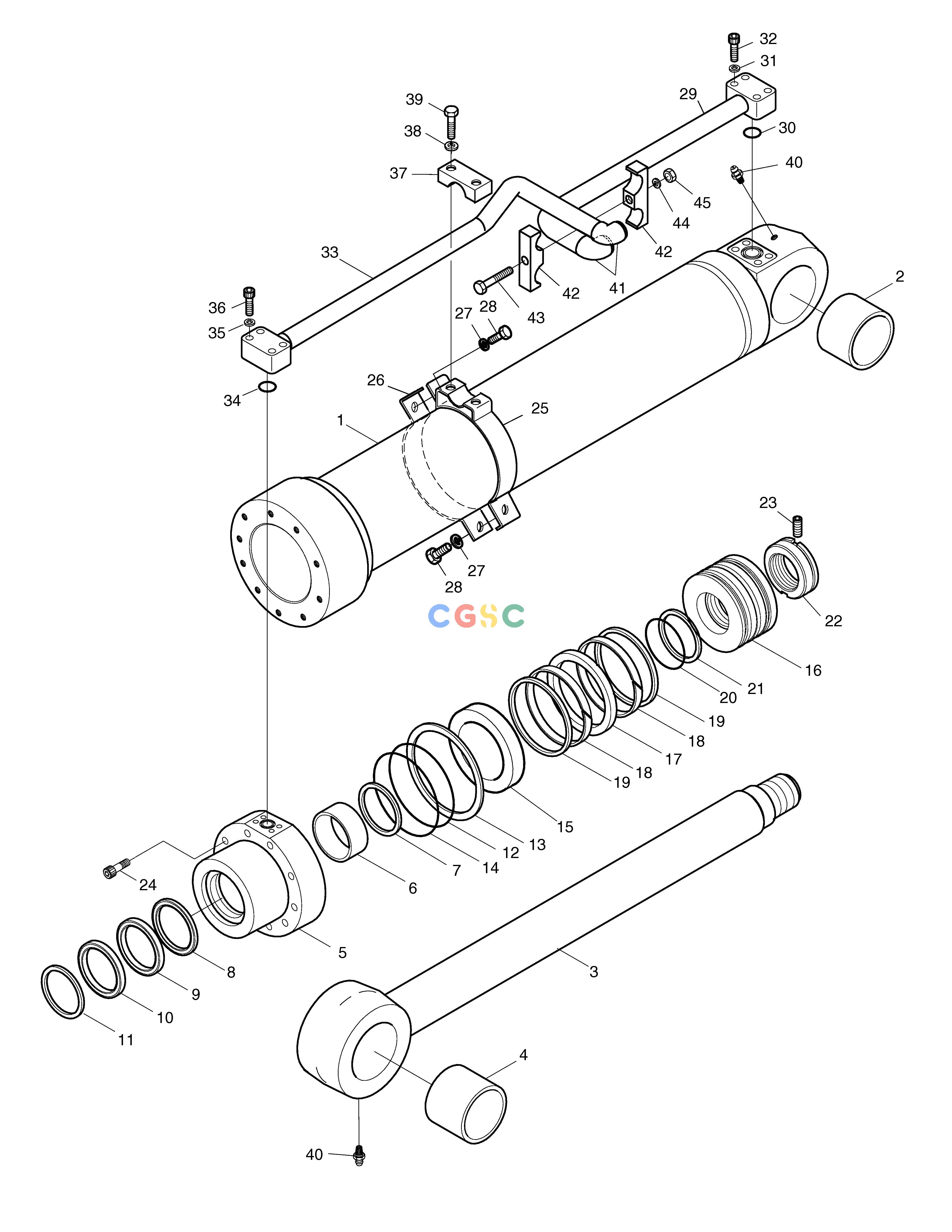 斗山零件查询BOOM CYLINDER(L.H)-ARTI.BOOM SOLAR 170LC-V Doosan parts catalog online