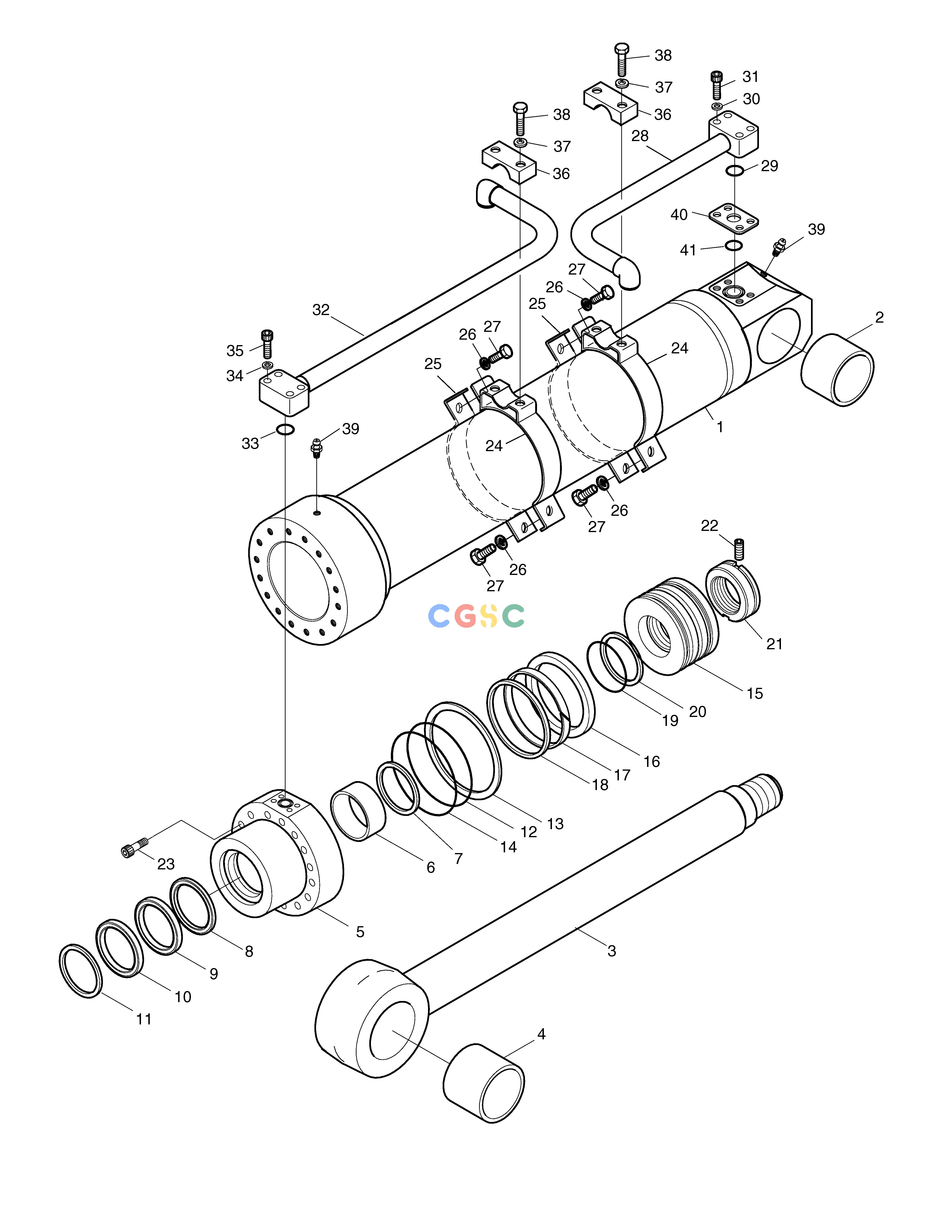 斗山零件查询ARTI.BOOM CYLINDER SOLAR 170LC-V Doosan parts catalog online