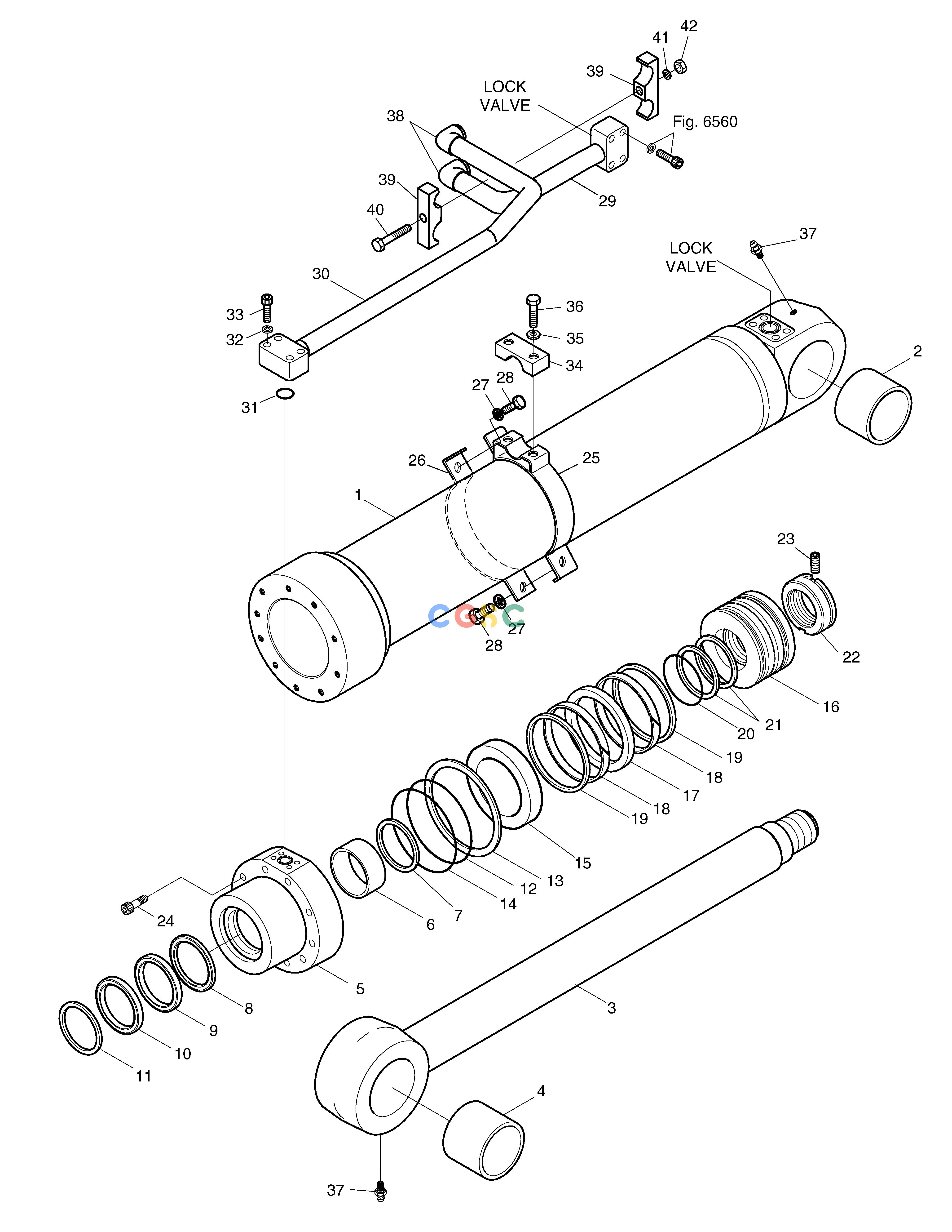 斗山零件查询BOOM CYLINDER(RH)-L/V FOR ARTI.BOOM SOLAR 170LC-V Doosan parts catalog online