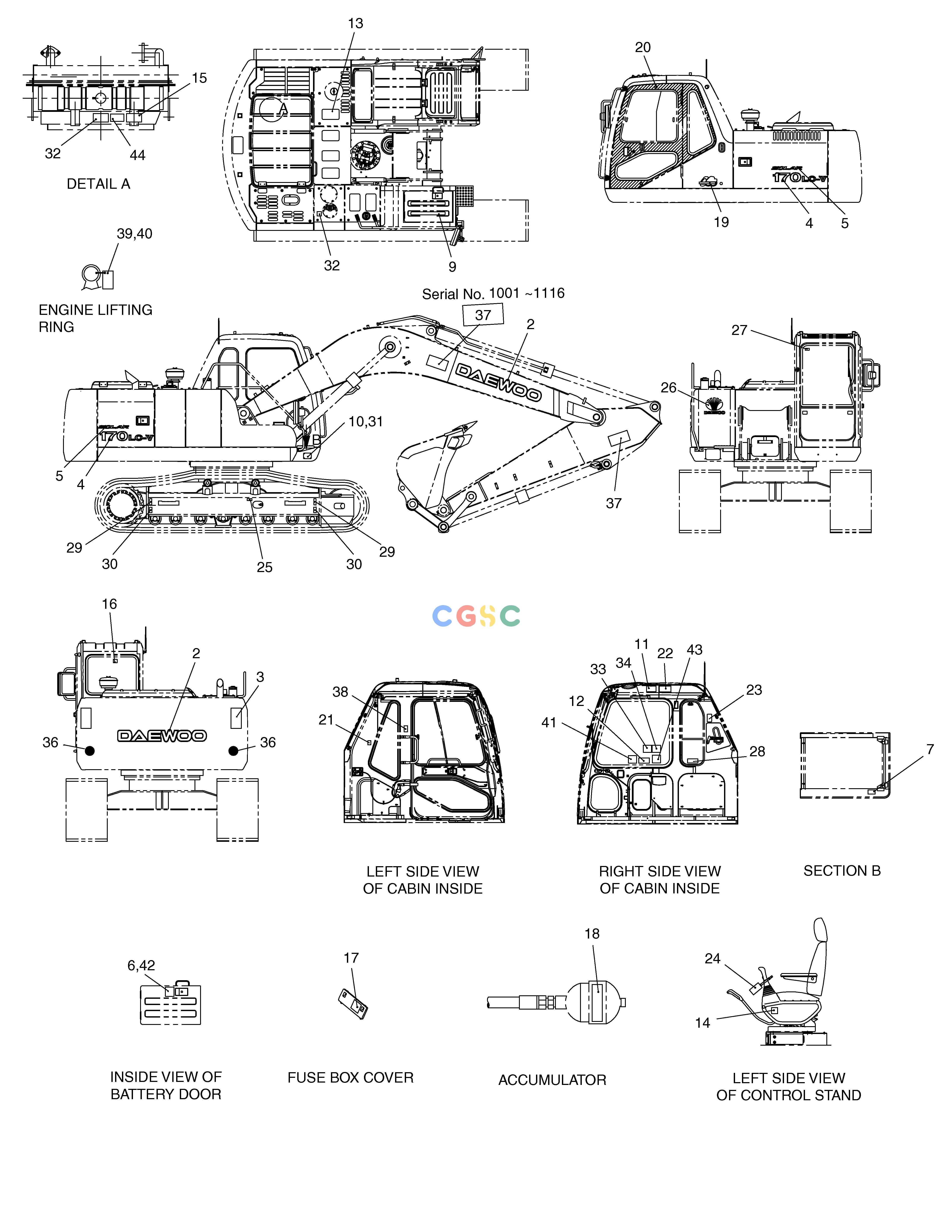 斗山零件查询NAME PLATE-EUROPE SOLAR 170LC-V Doosan parts catalog online