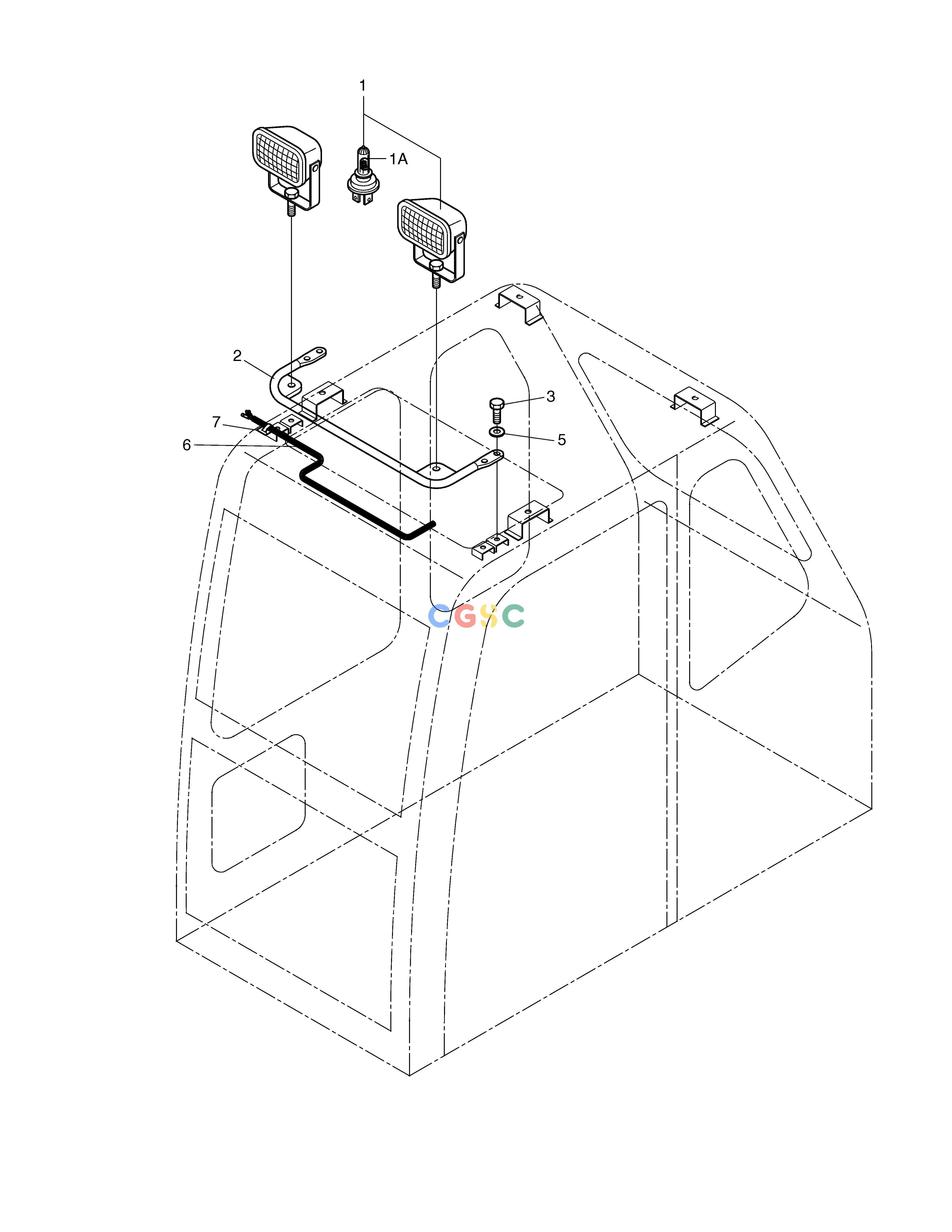 斗山零件查询CABIN LAMP ASS'Y SOLAR 170LC-V Doosan parts catalog online