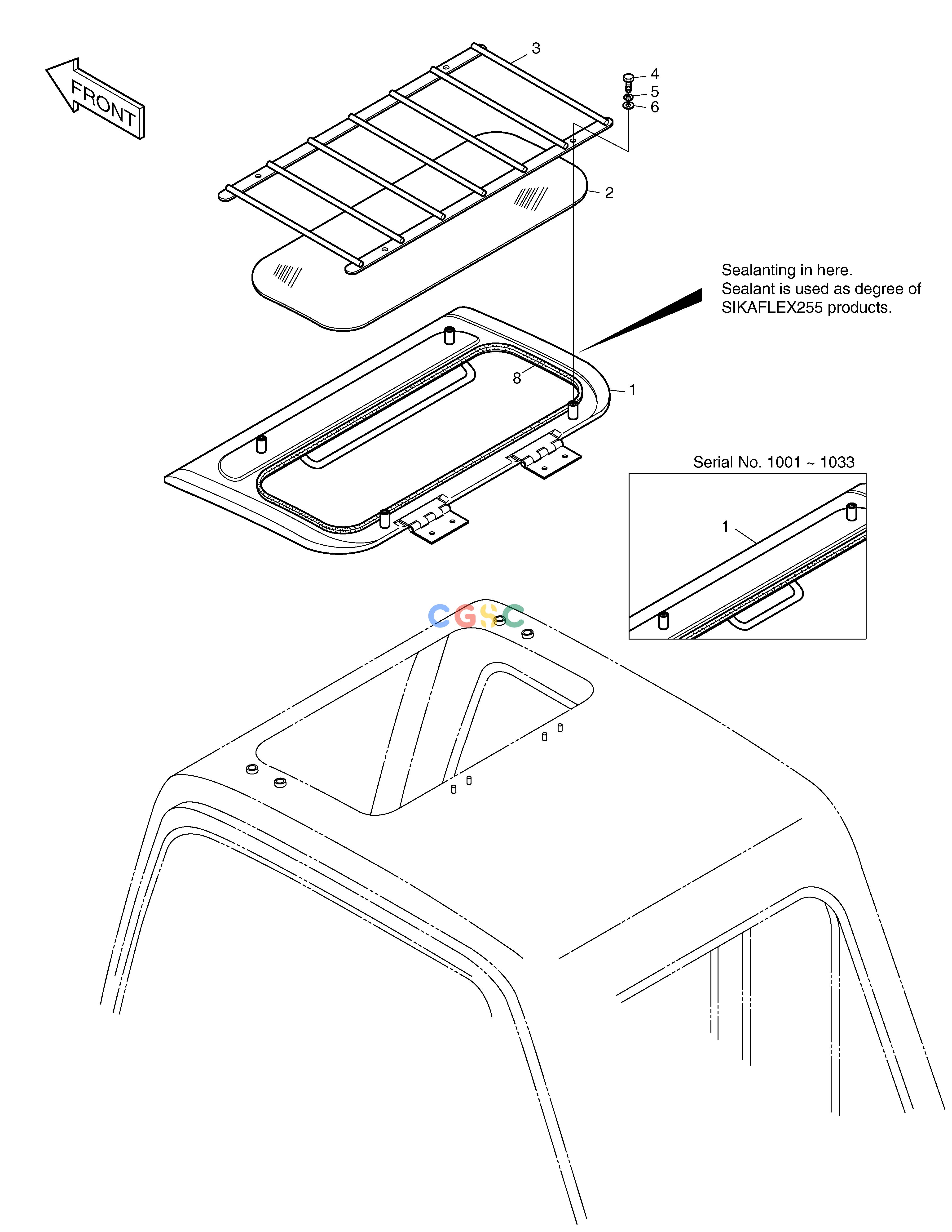 斗山零件查询SUN ROOF ASS'Y SOLAR 170LC-V Doosan parts catalog online