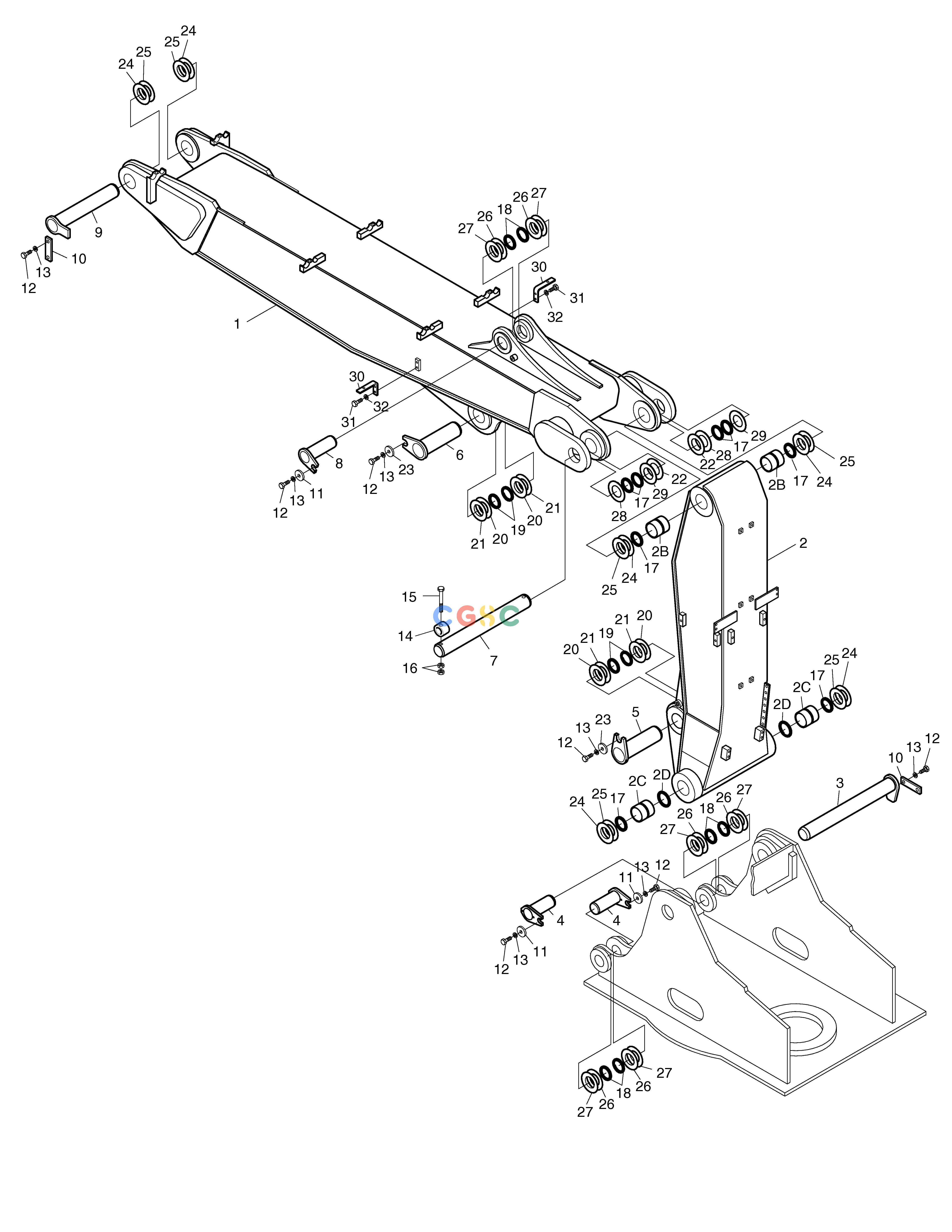 斗山零件查询BOOM ASS'Y SOLAR 170LC-V Doosan parts catalog online