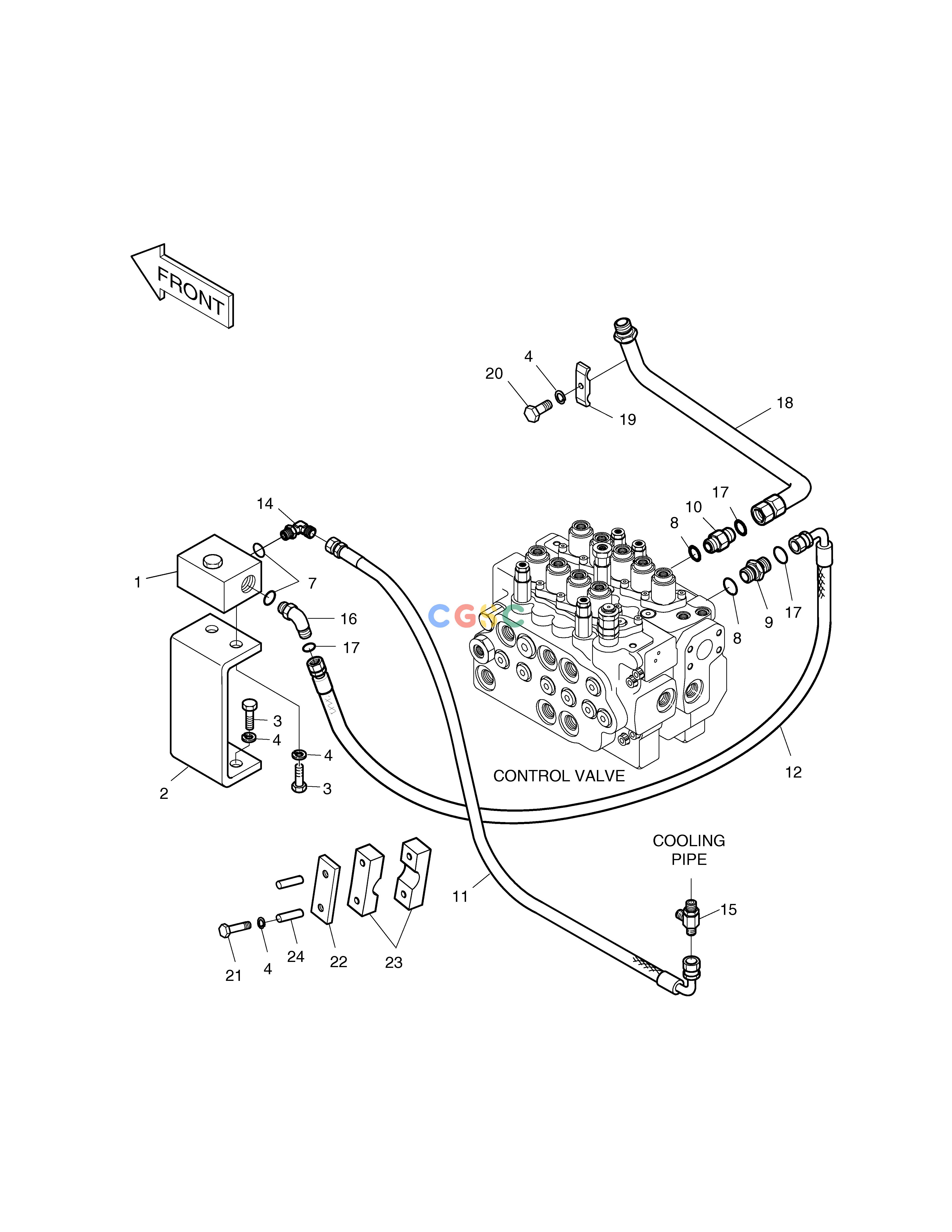 斗山零件查询MAIN PIPING-ONE&TWO WAY(ARTI.BOOM) SOLAR 170LC-V Doosan parts catalog online