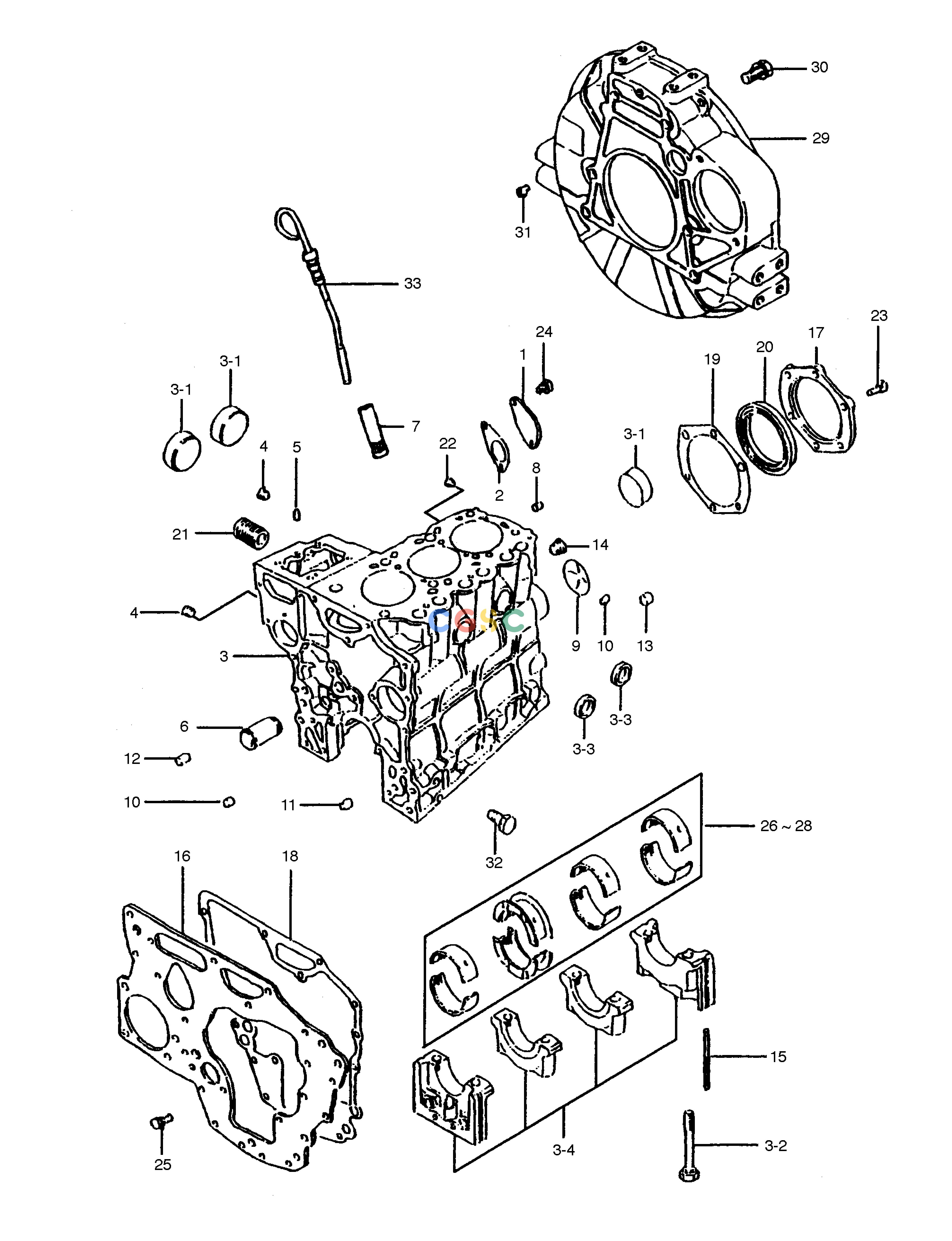斗山零件查询CRANK CASE SOLAR 015PLUS (S/N 20001~) Doosan parts catalog online