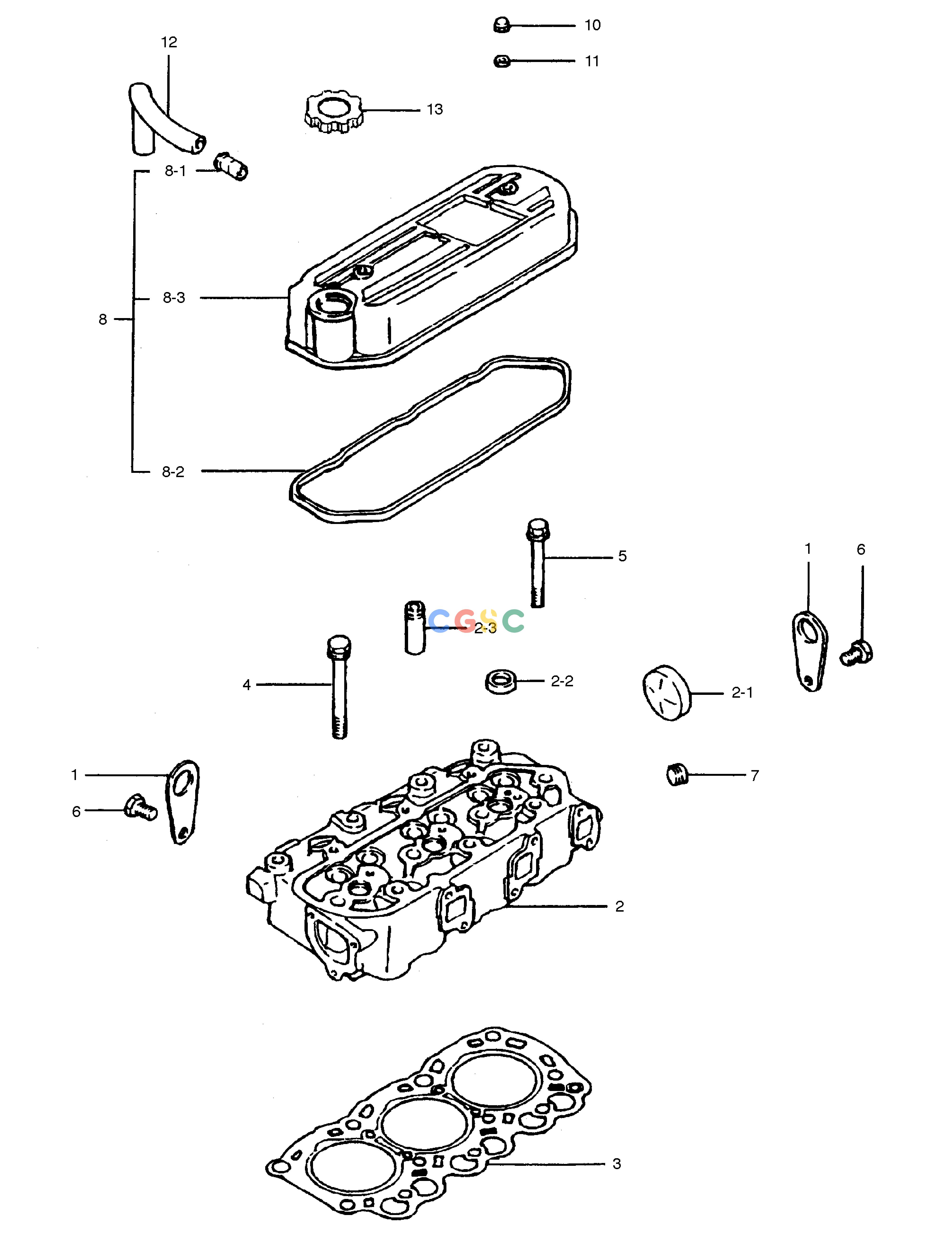 斗山零件查询CYLINDER HEAD SOLAR 015PLUS (S/N 20001~) Doosan parts catalog online