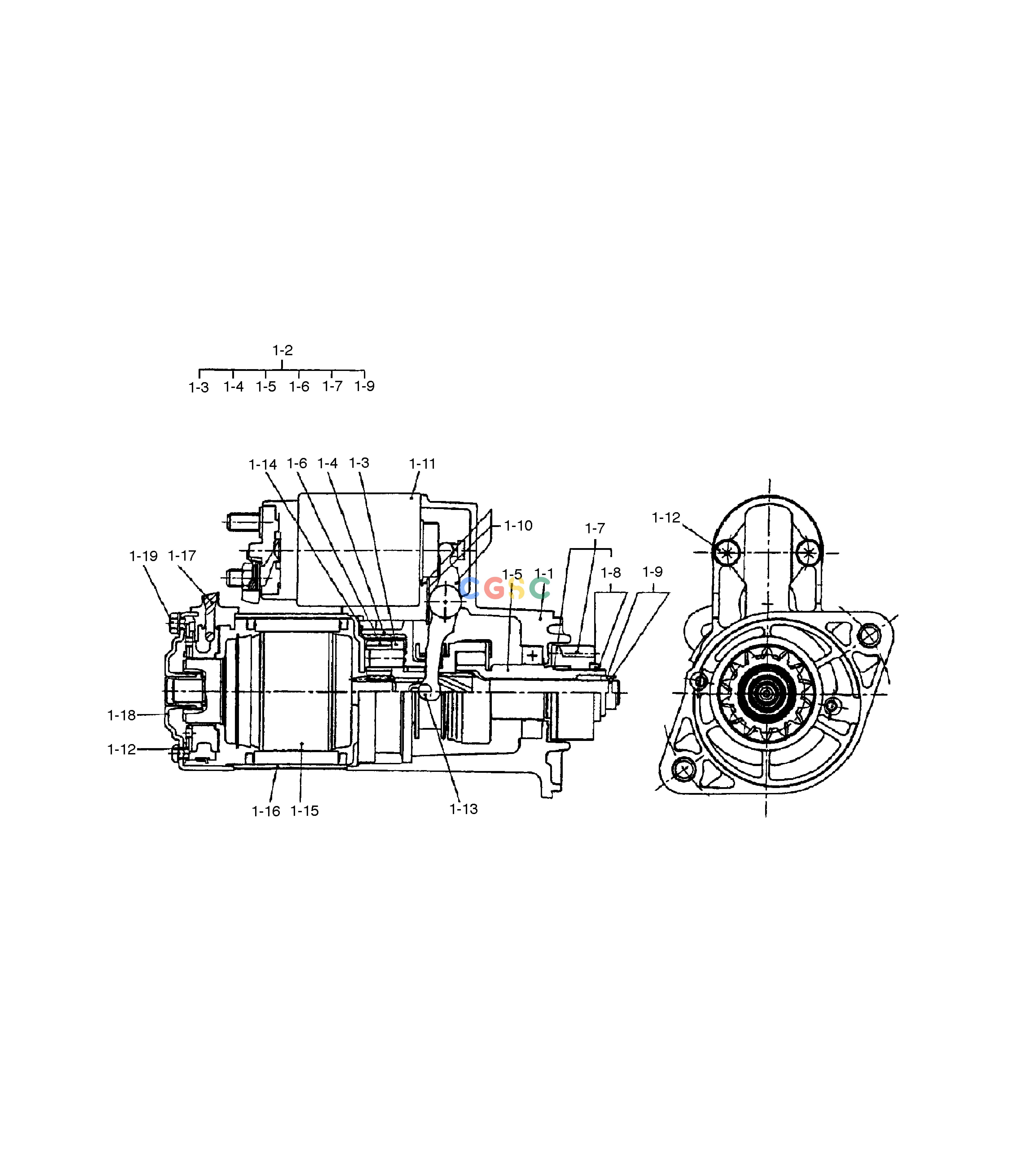 斗山零件查询STARTER SOLAR 015PLUS (S/N 20001~) Doosan parts catalog online