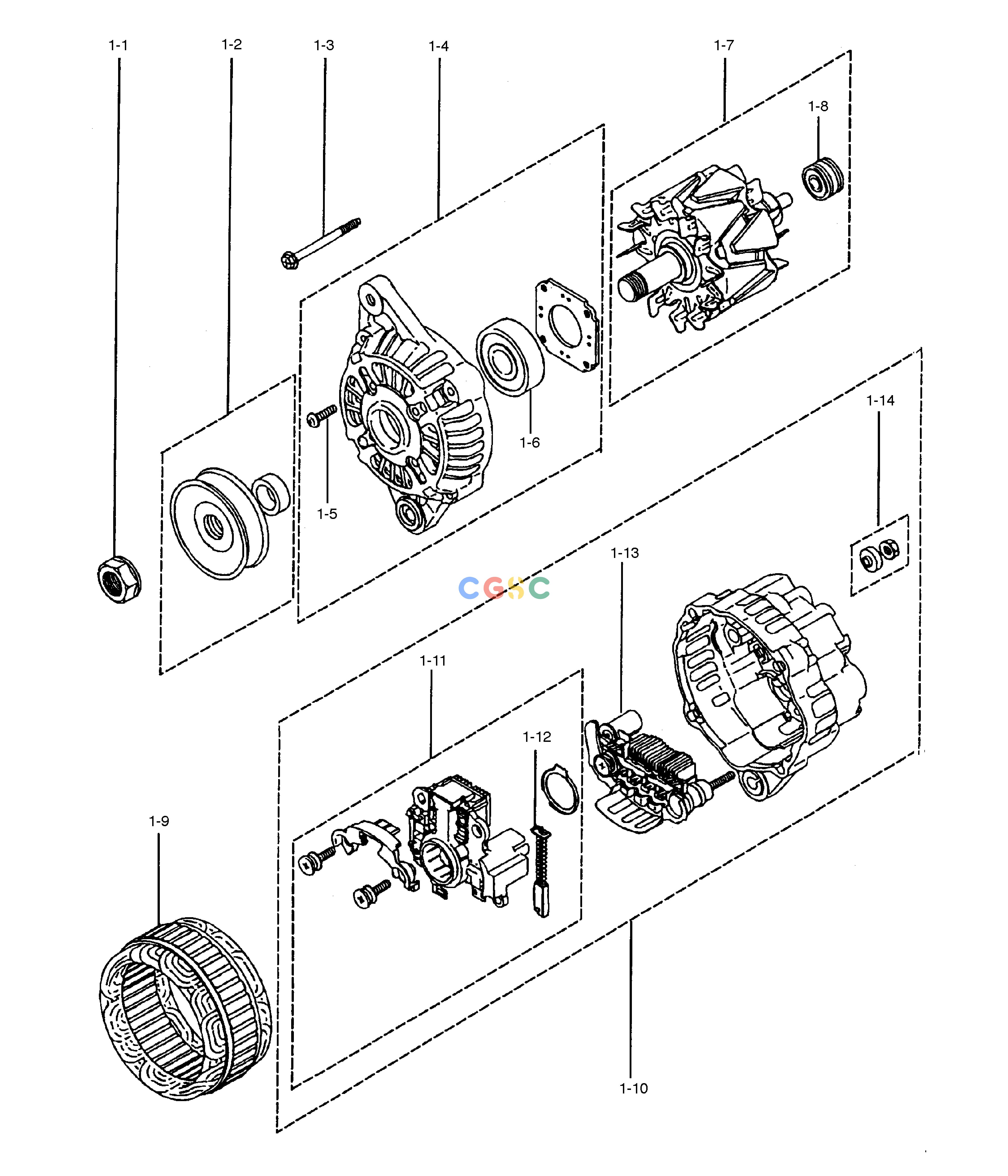 斗山零件查询ALTERNATOR SOLAR 015PLUS (S/N 20001~) Doosan parts catalog online
