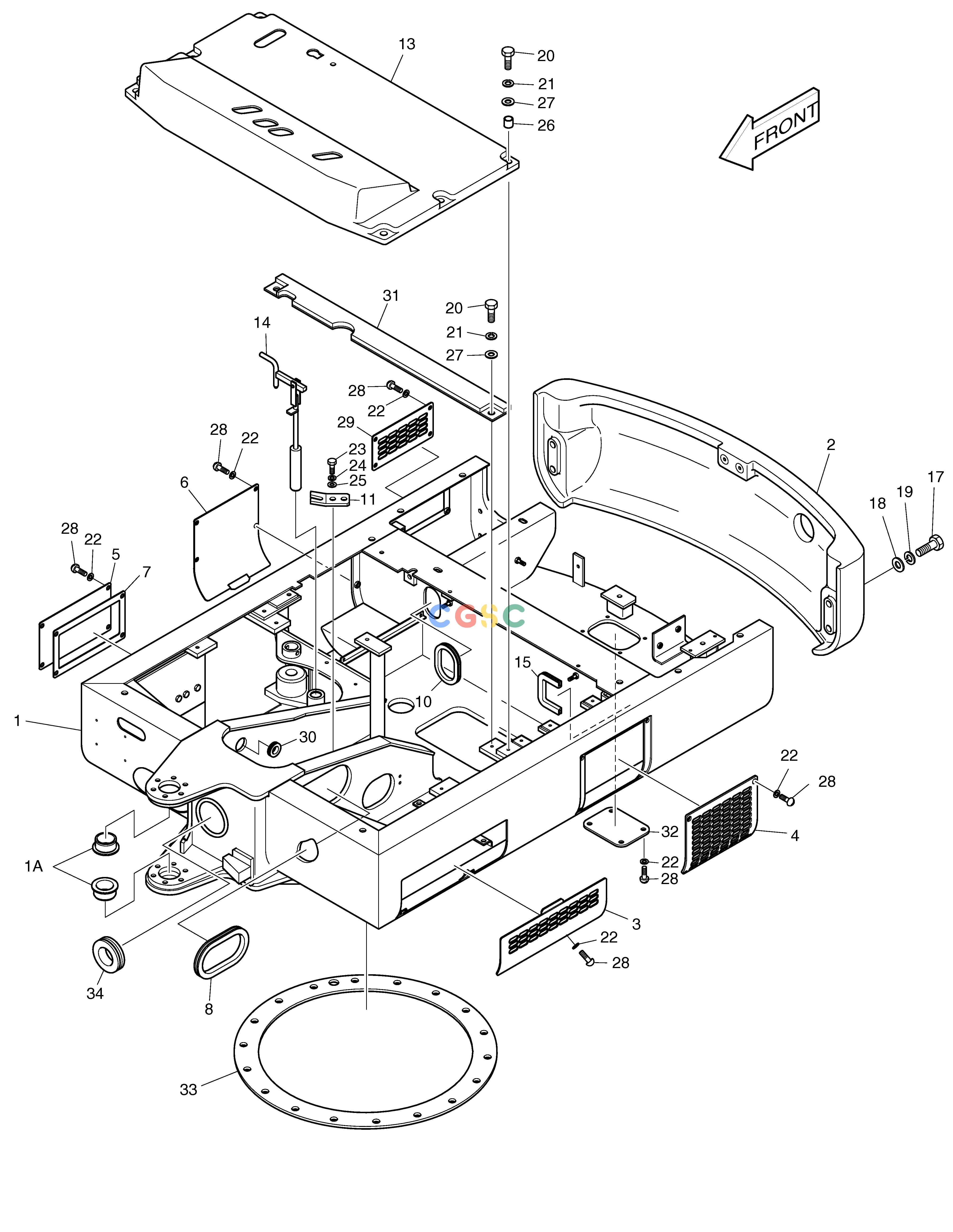 斗山零件查询MAIN FRAME SOLAR 015PLUS (S/N 20001~) Doosan parts catalog online