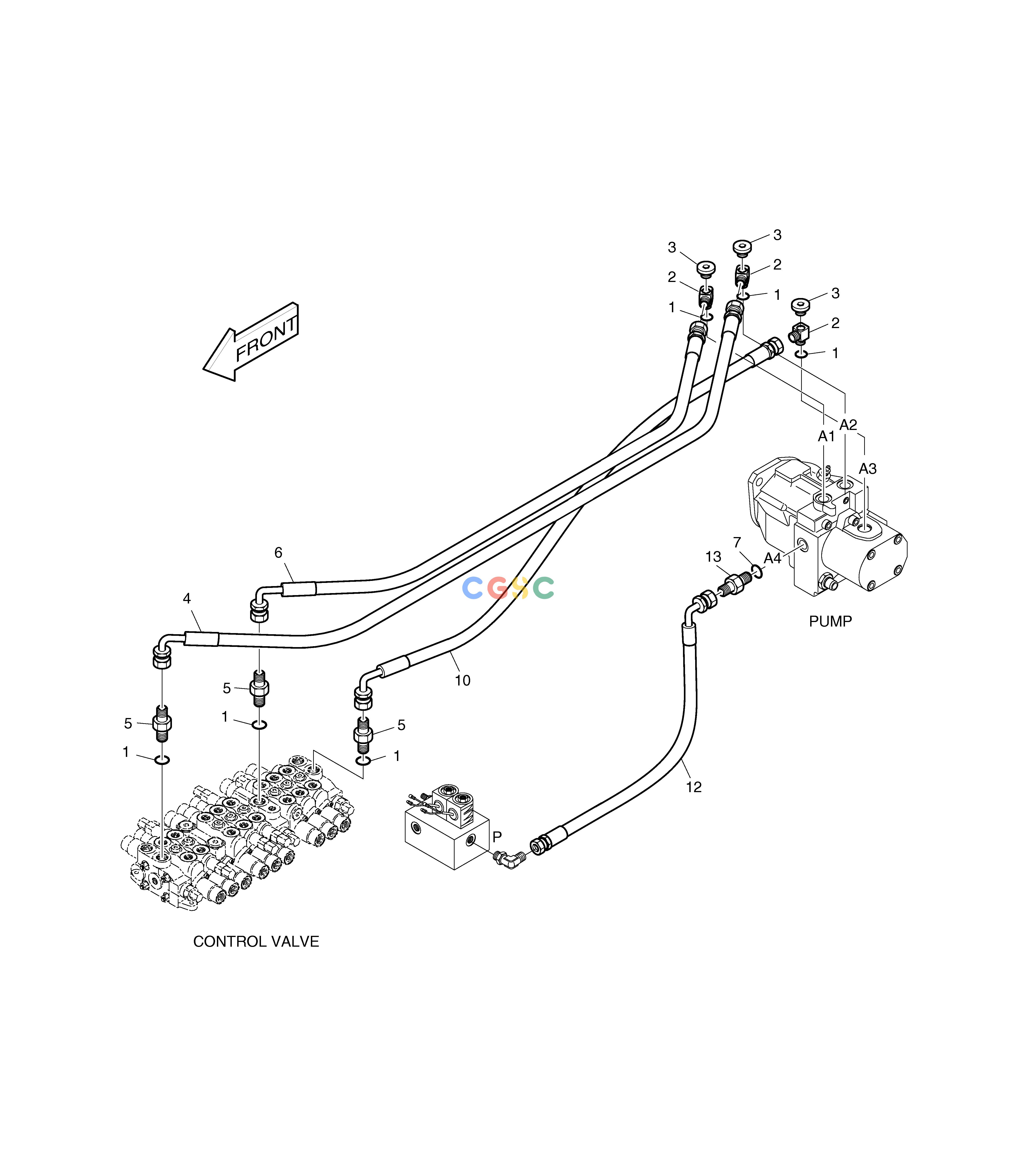 斗山零件查询MAIN PIPING(2) SOLAR 015PLUS (S/N 20001~) Doosan parts catalog online