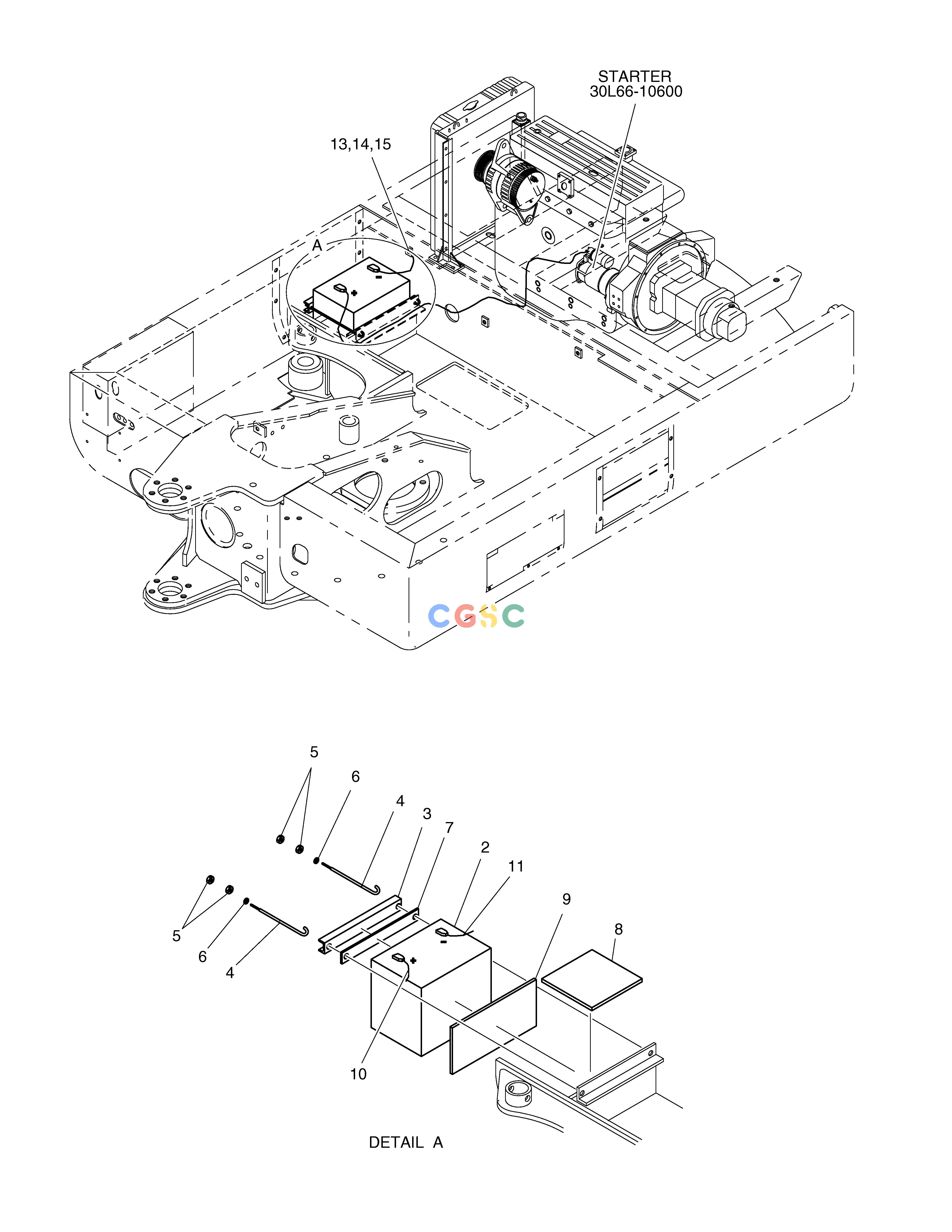 斗山零件查询ELECTRIC PARTS(2)-BATTERY SOLAR 015PLUS (S/N 20001~) Doosan parts catalog online