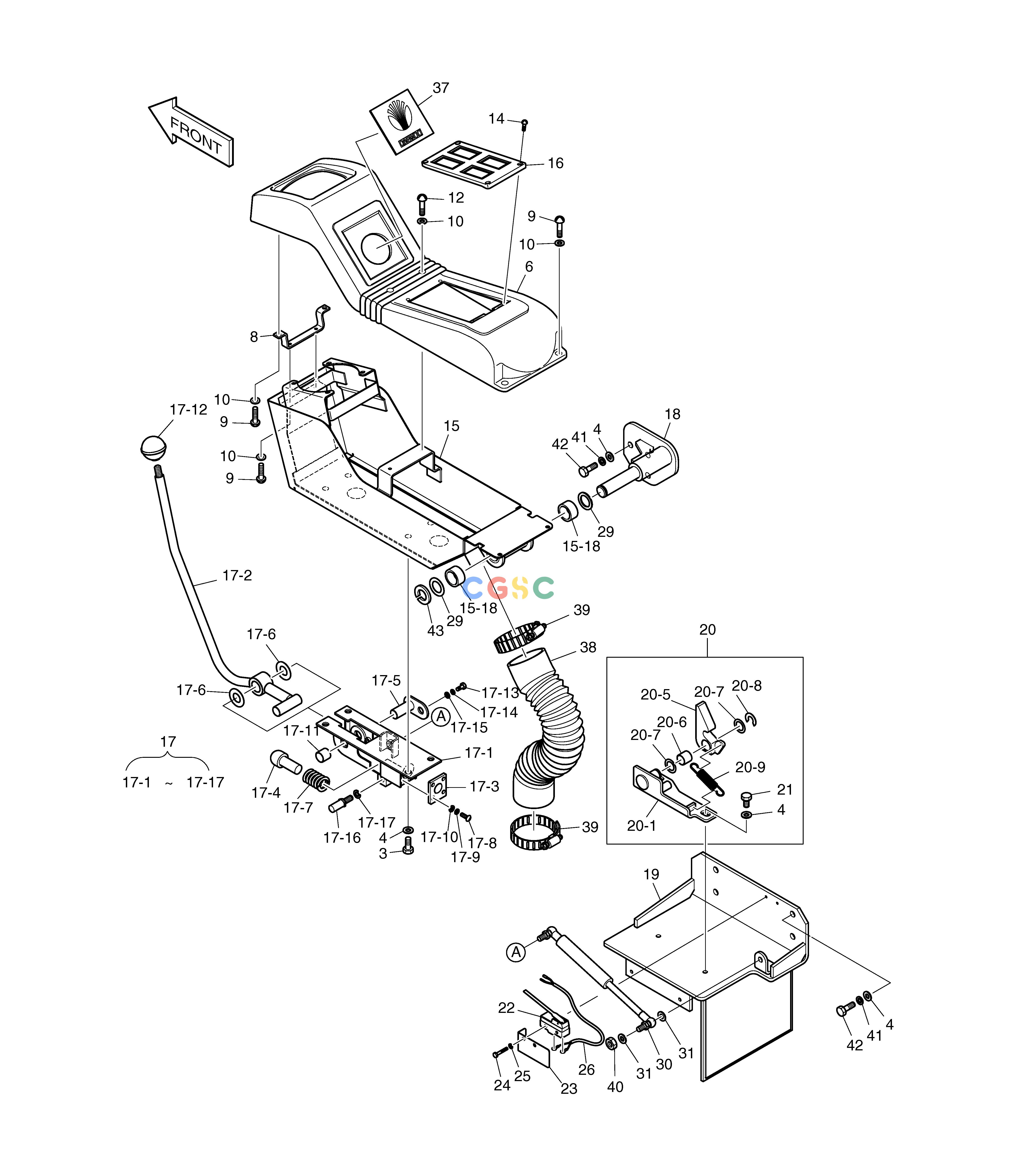 斗山零件查询CONTROL STAND-L.H SOLAR 015PLUS (S/N 20001~) Doosan parts catalog online