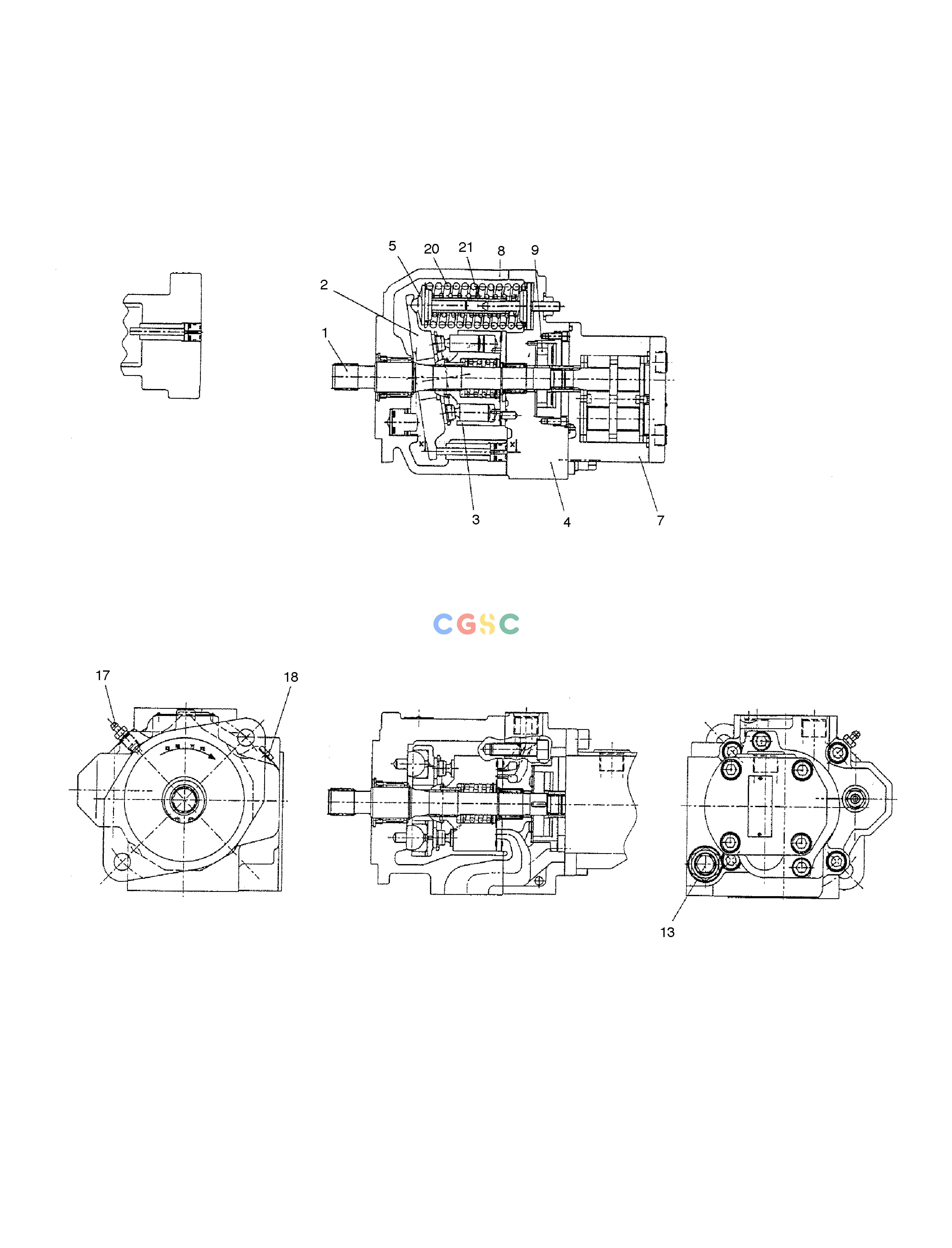 斗山零件查询MAIN PUMP SOLAR 015PLUS (S/N 20001~) Doosan parts catalog online